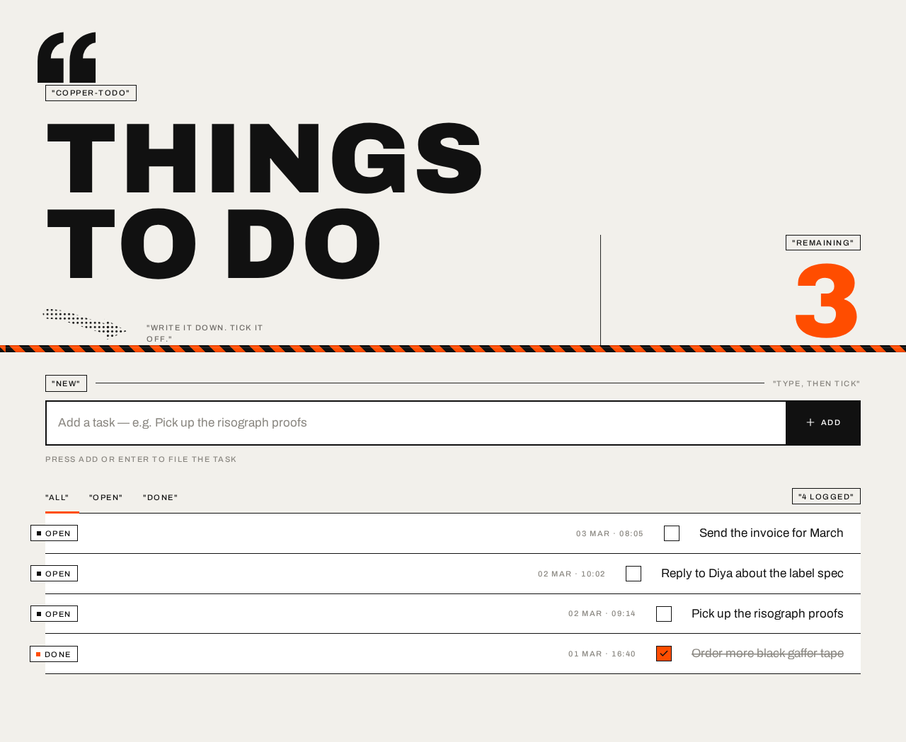 Todo design preview