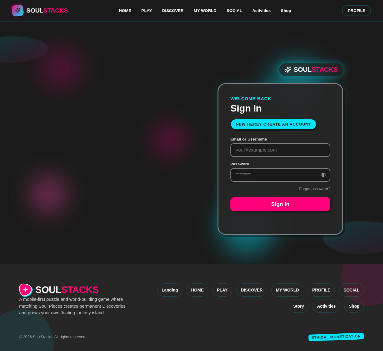 Login design preview