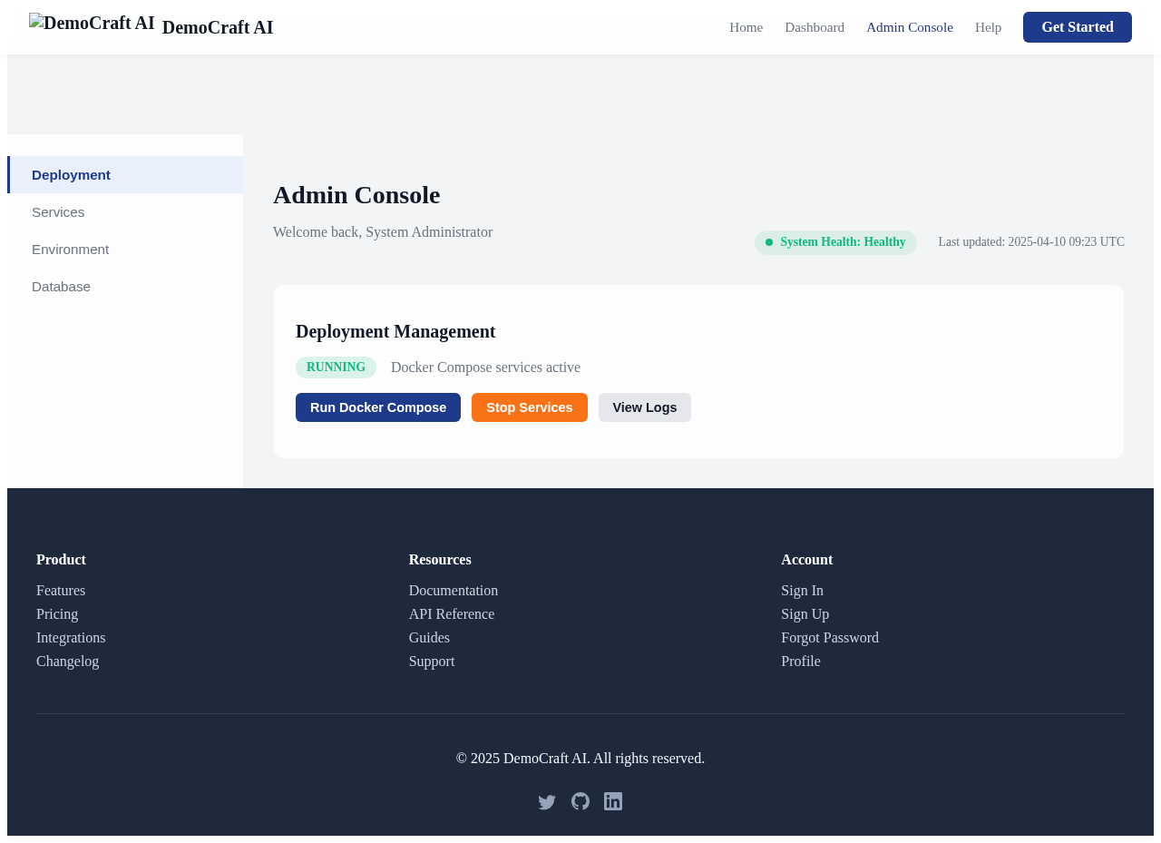 AdminConsole design preview