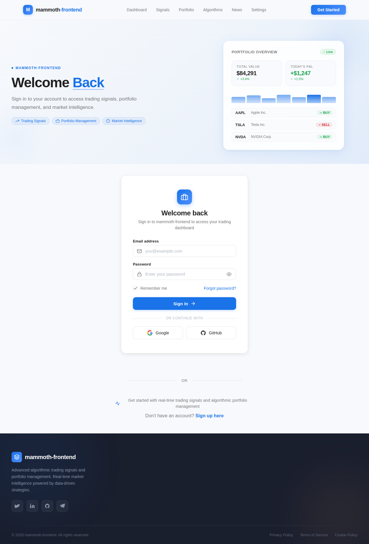 Login design preview
