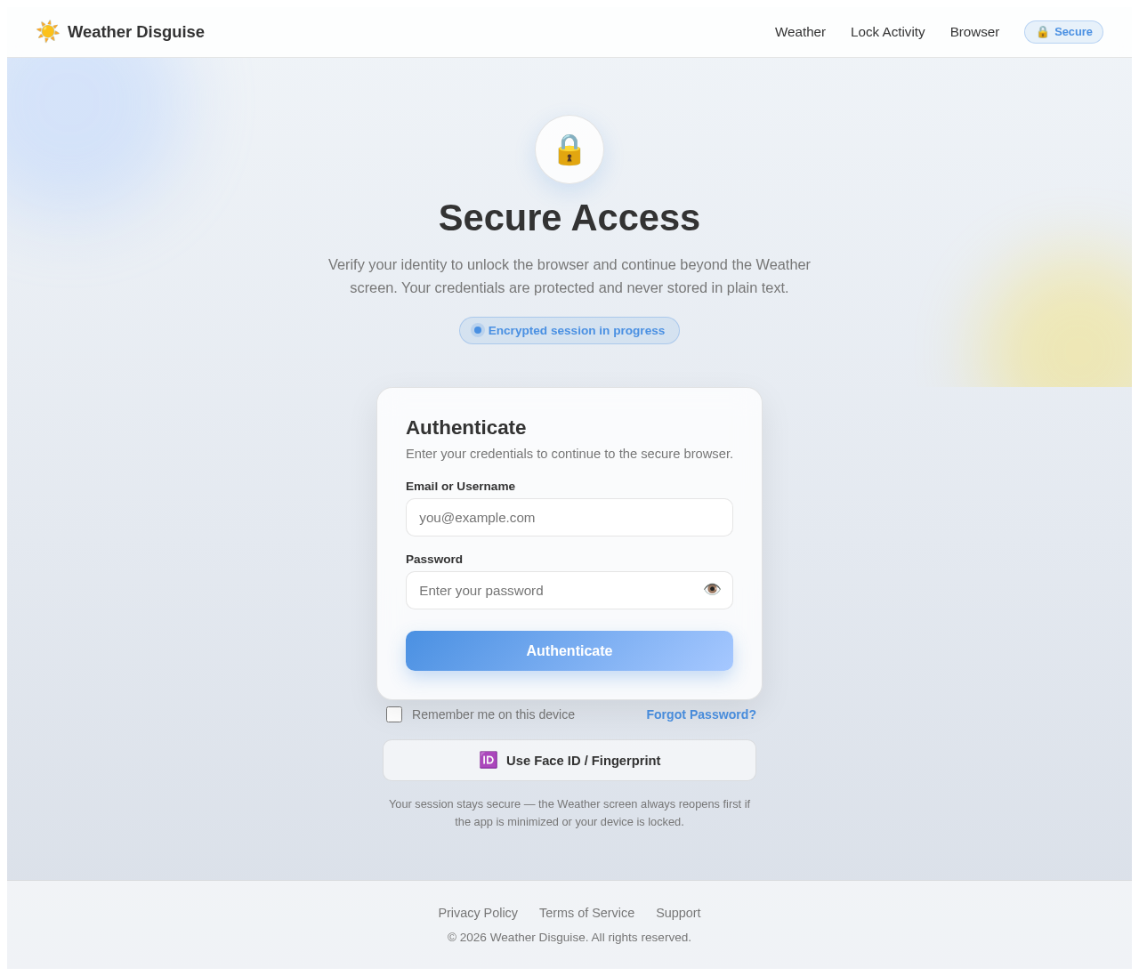 LockActivity design preview