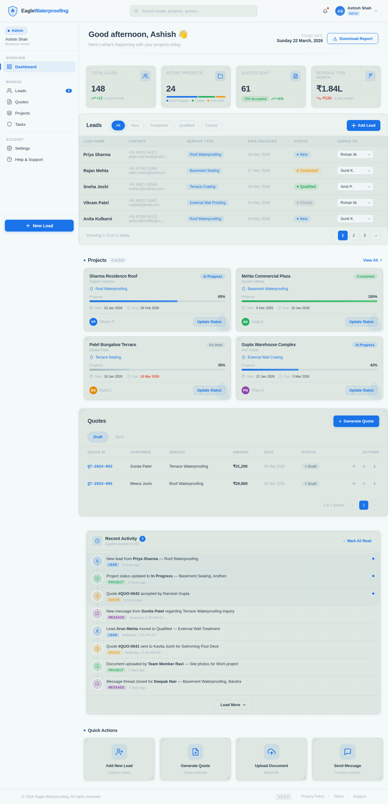 Dashboard design preview