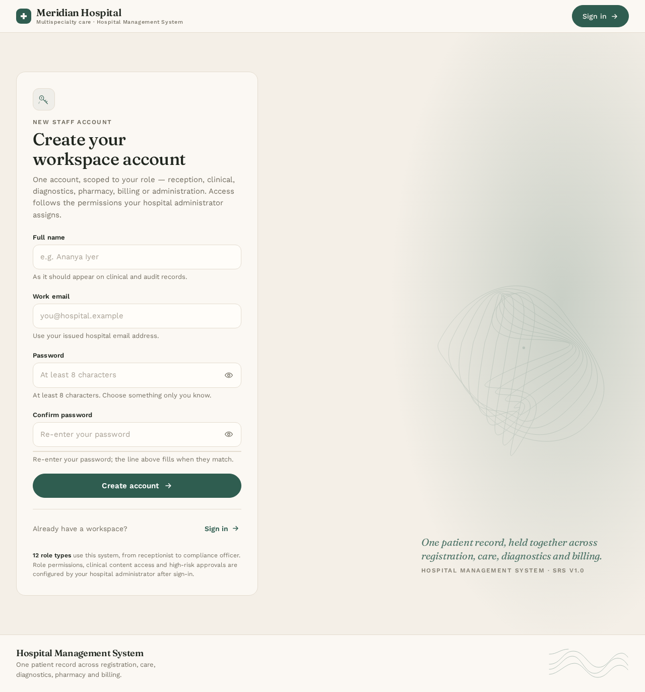Sign Up design preview