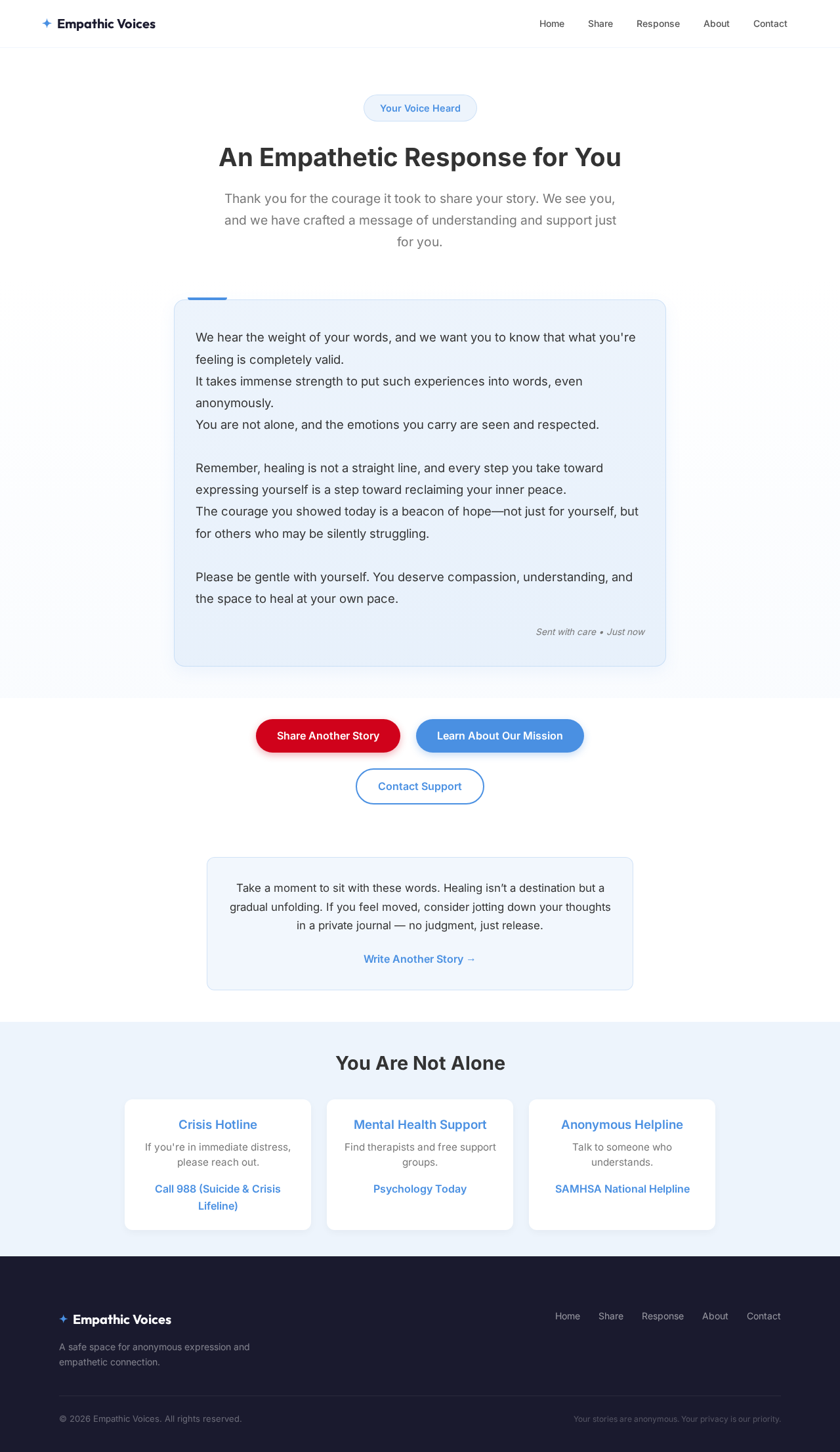 Response design preview