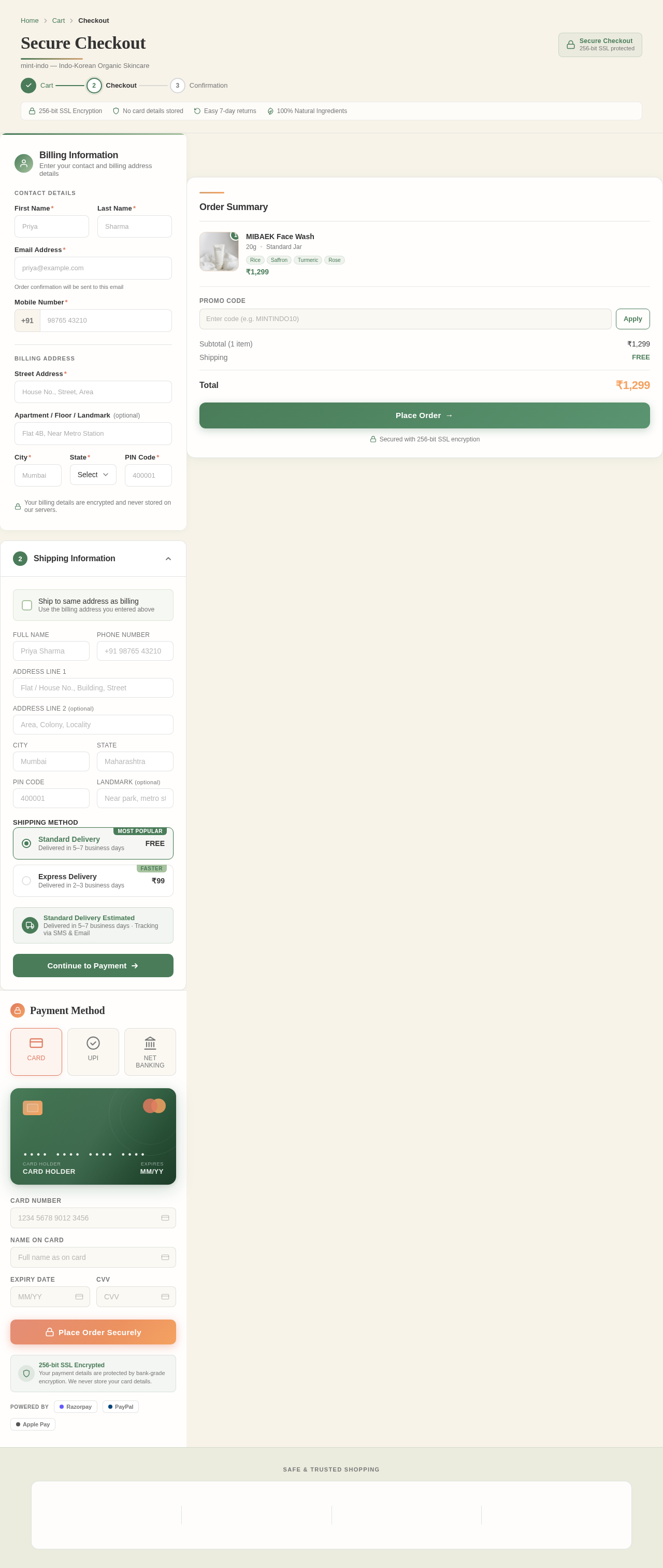Checkout design preview