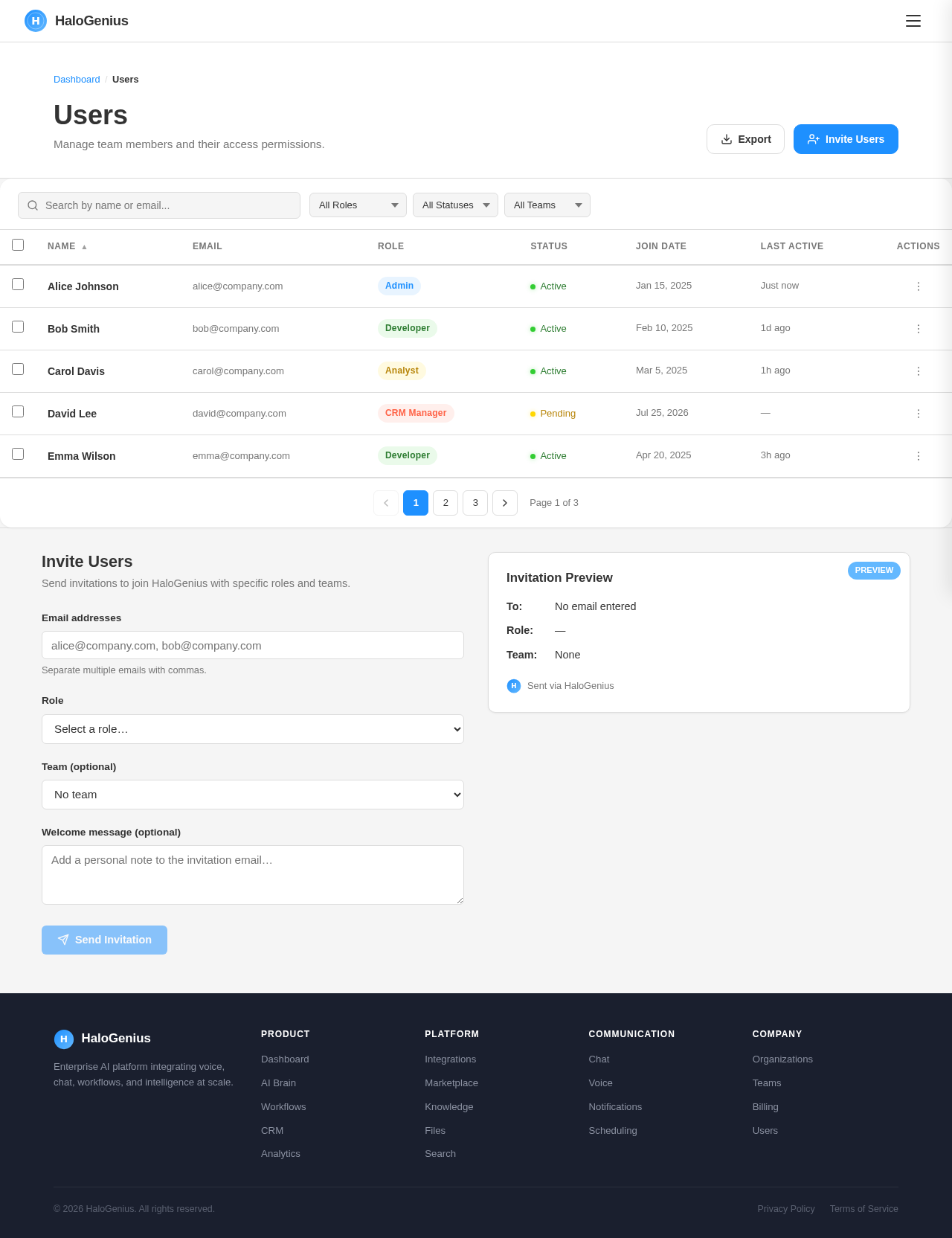 Users design preview