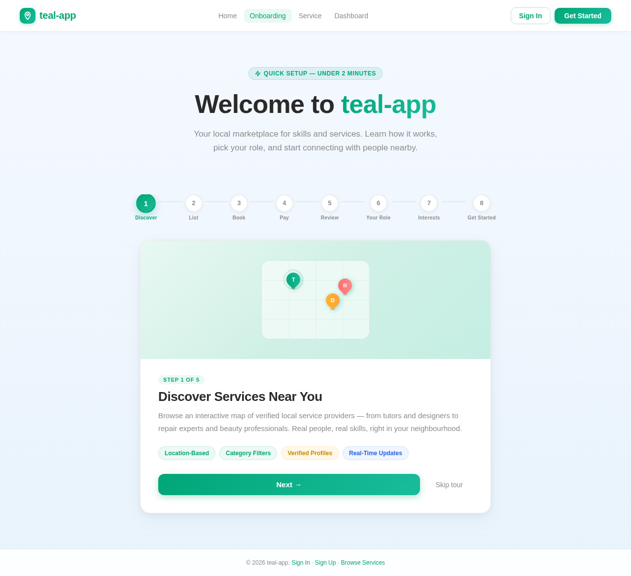 Onboarding design preview