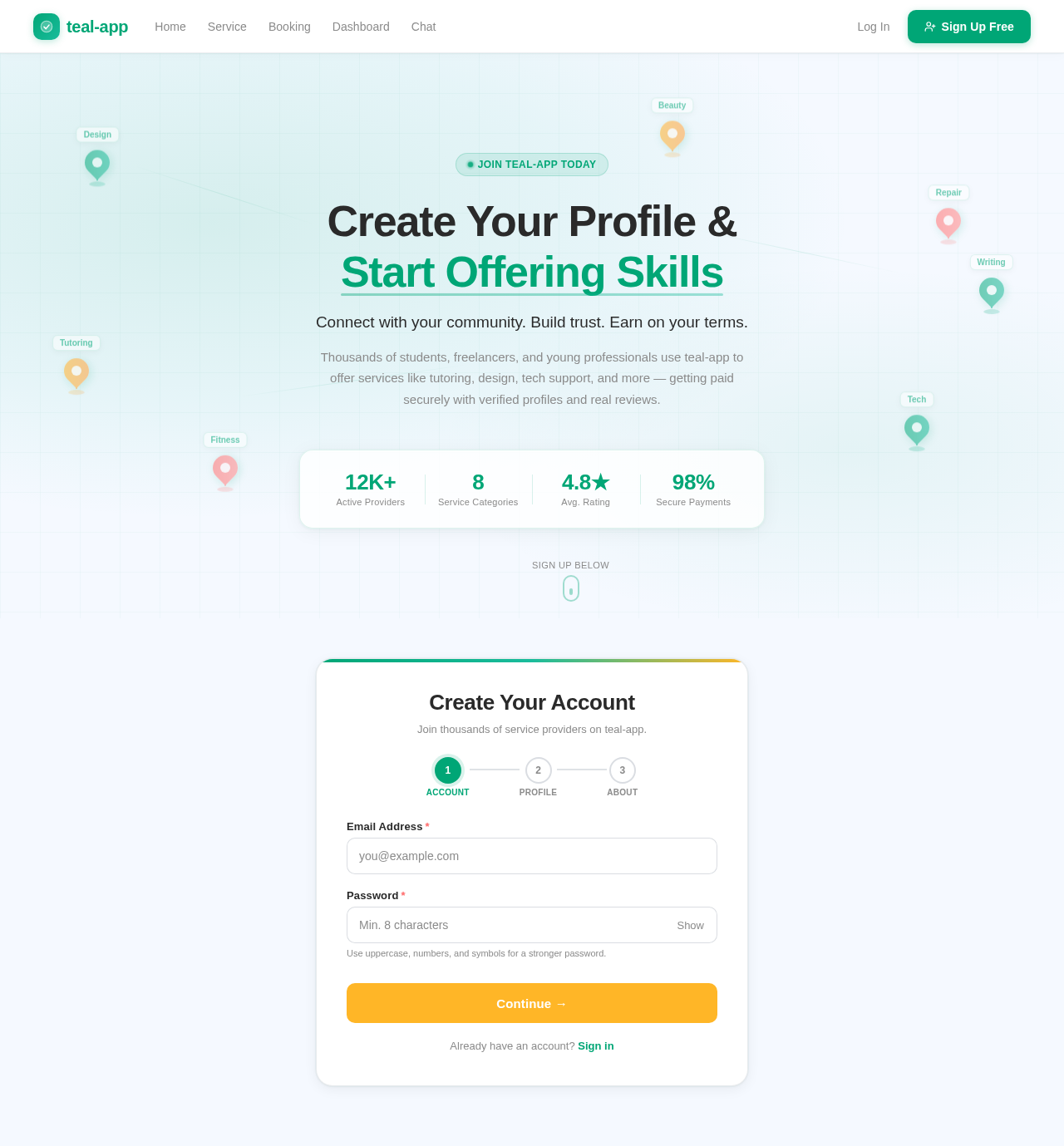 Signup design preview