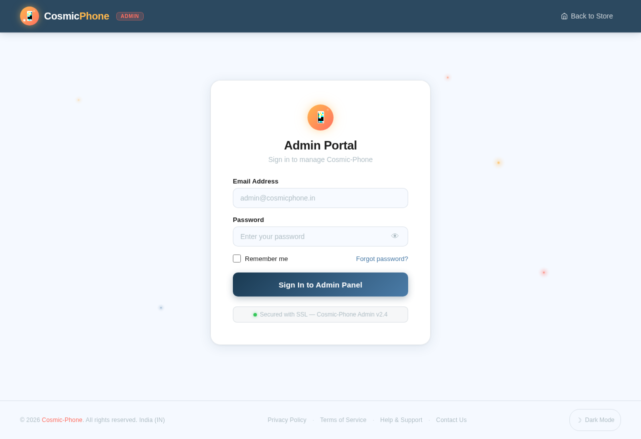 AdminLogin design preview