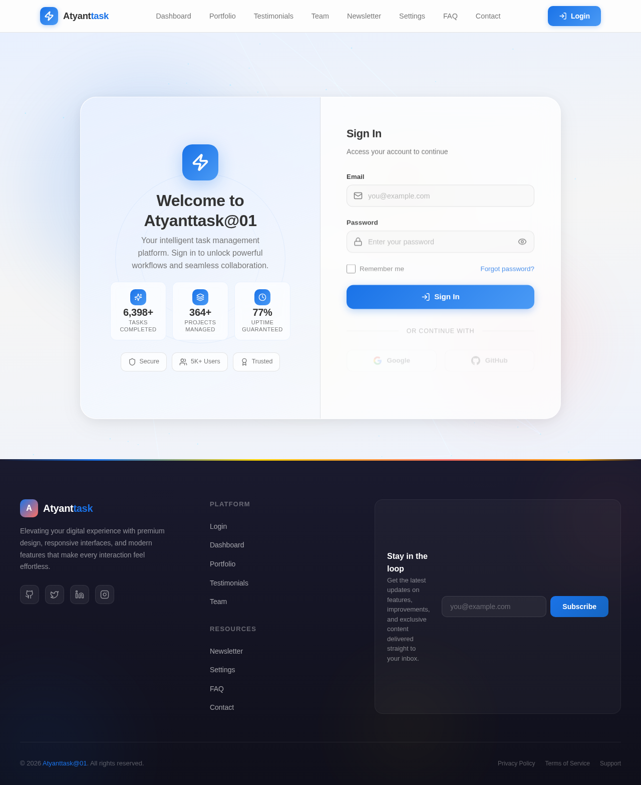 Login design preview