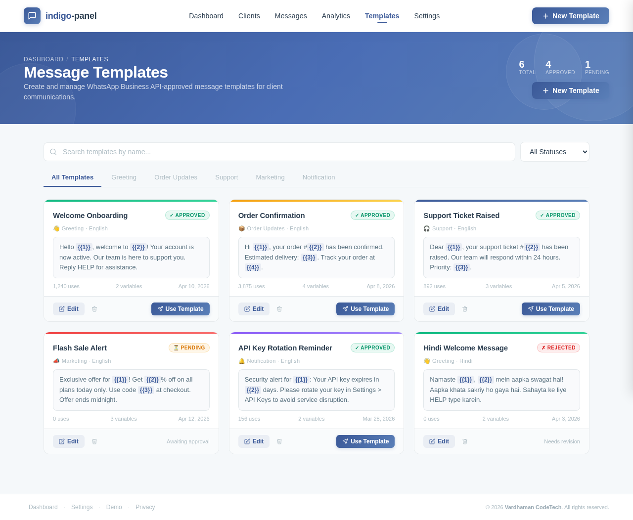 Templates design preview