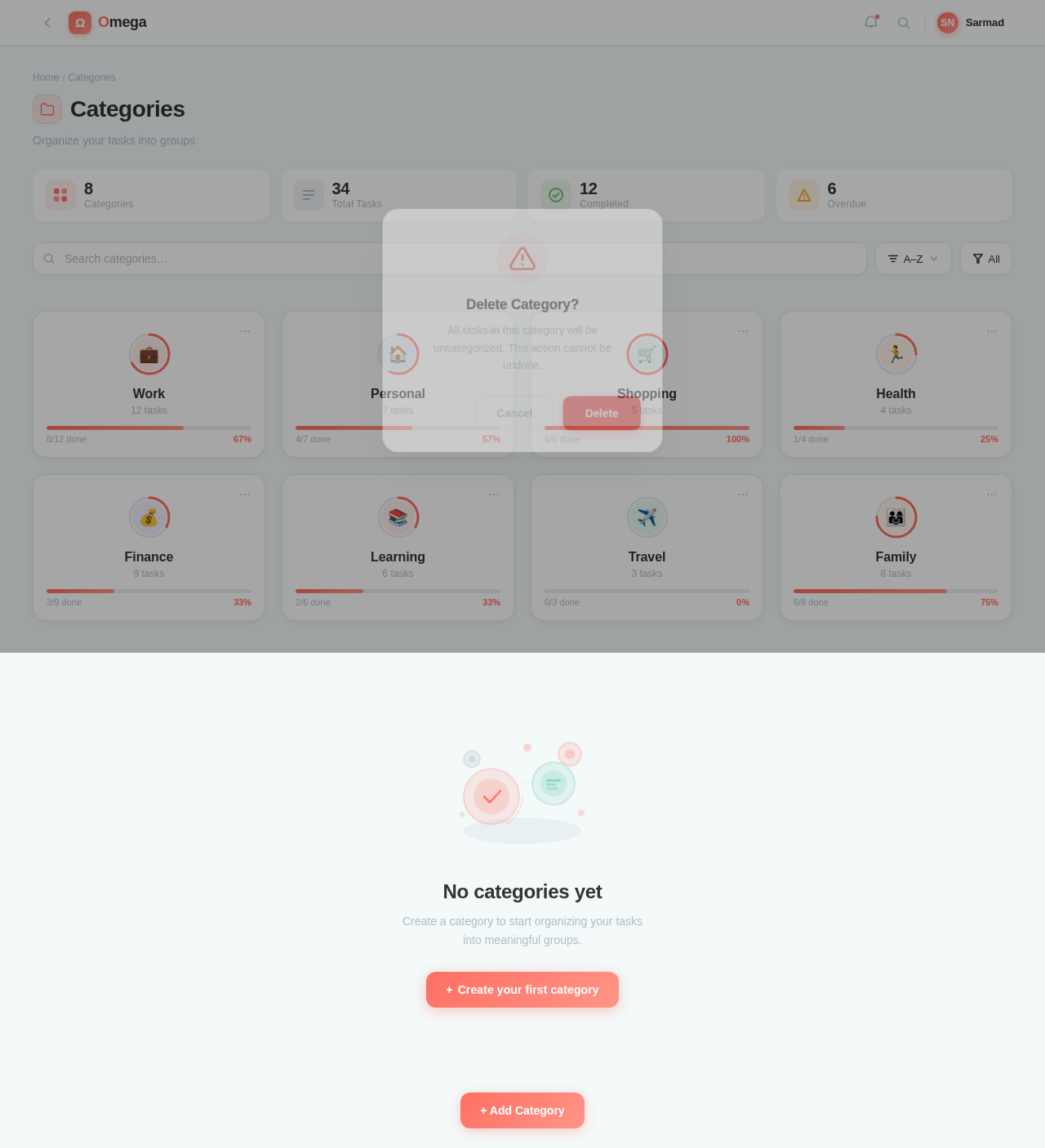Categories design preview