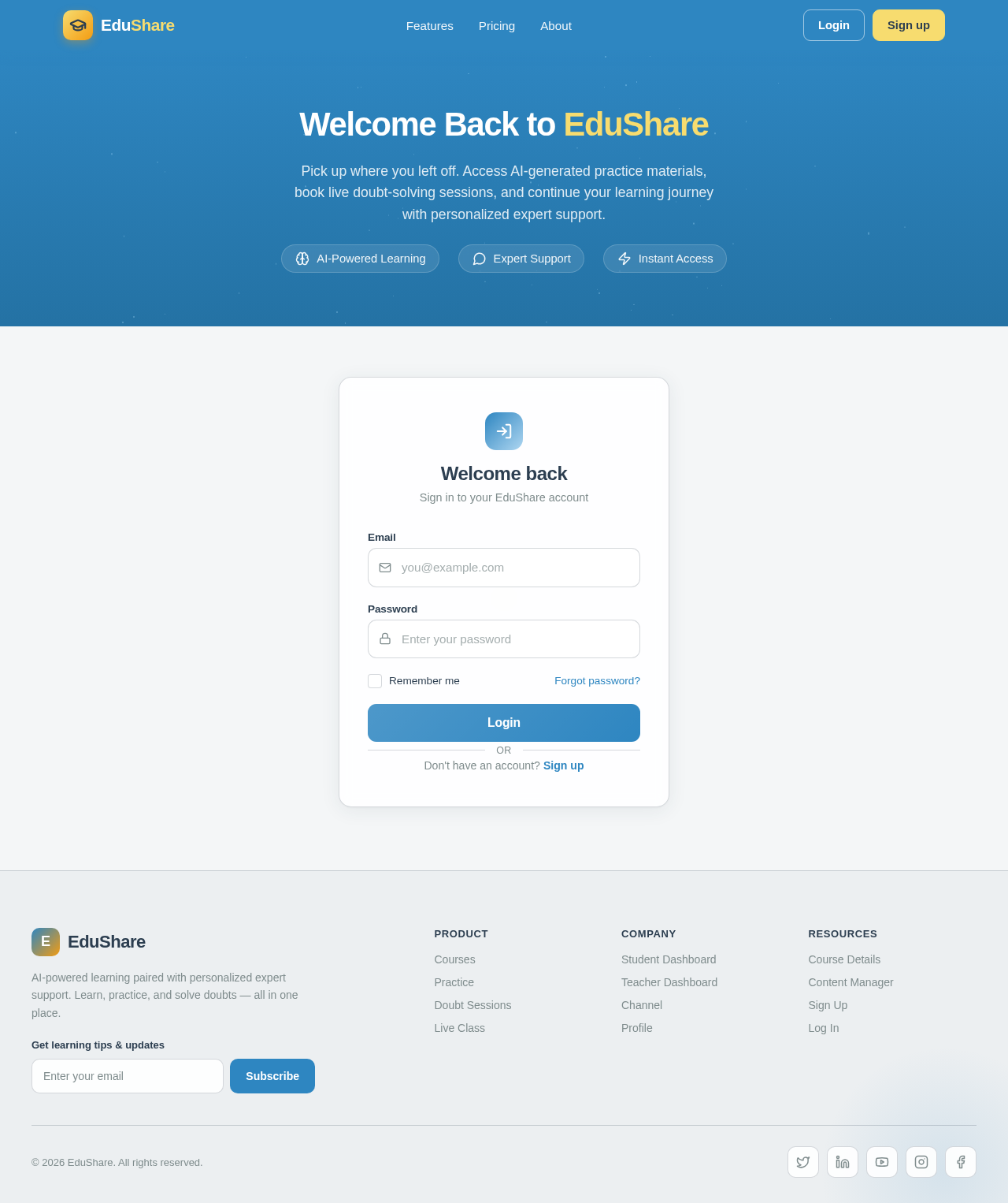 Login design preview