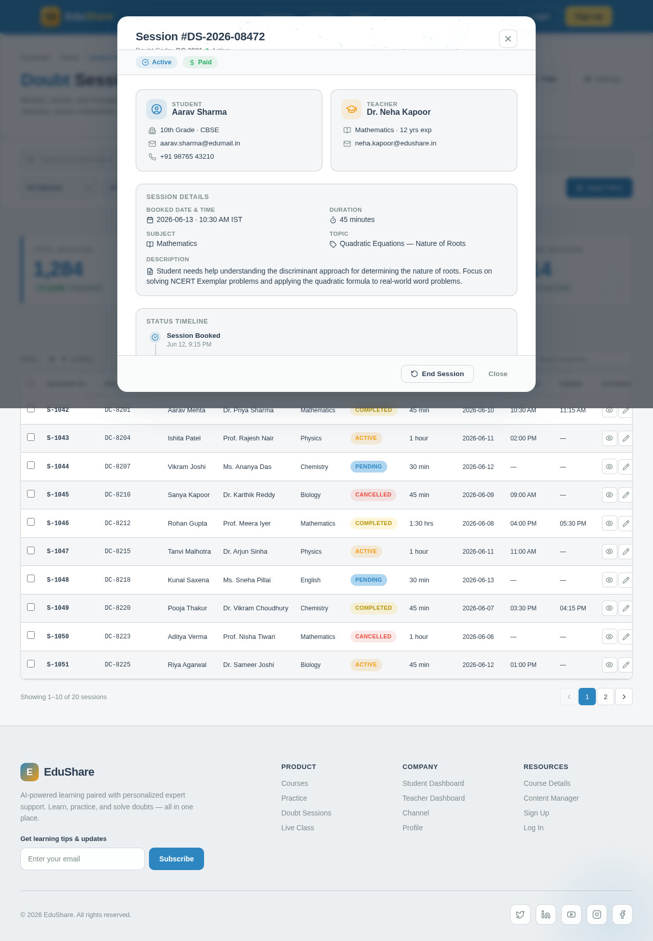 SessionManager design preview