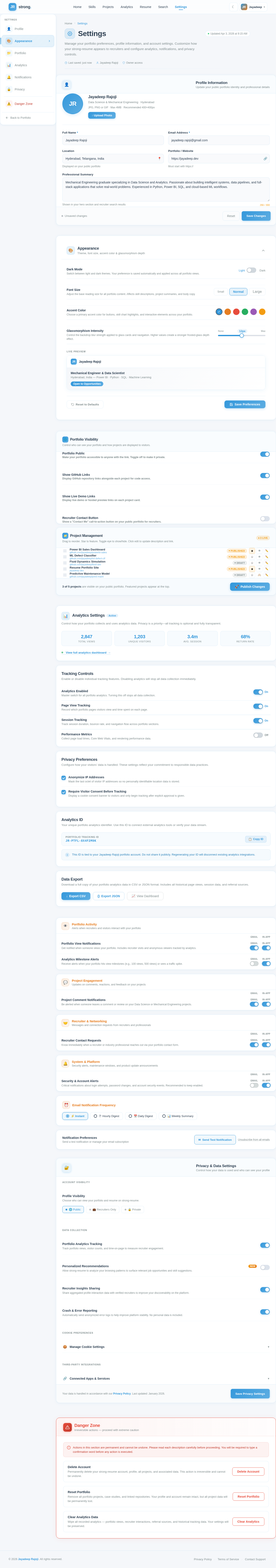 Settings design preview