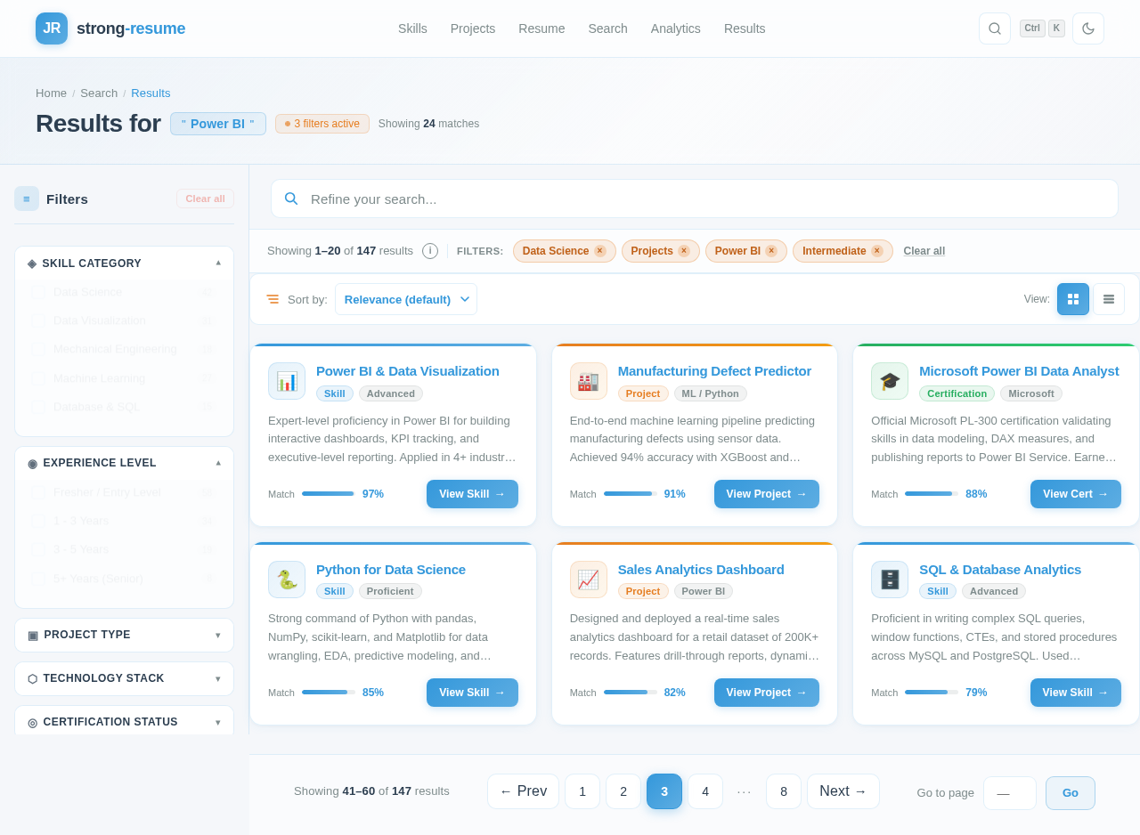 Results design preview
