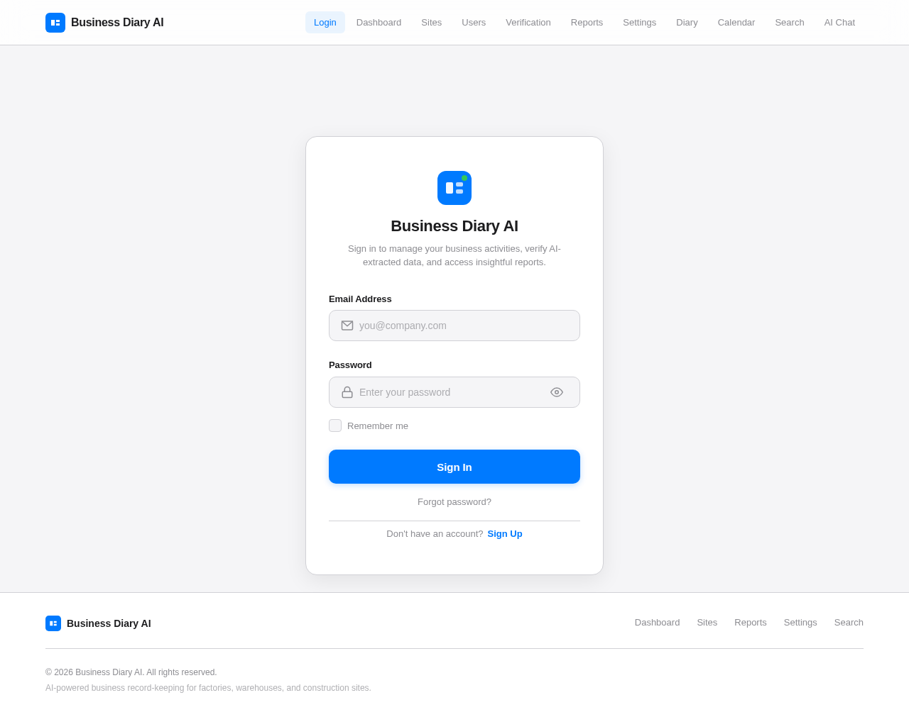 Login design preview