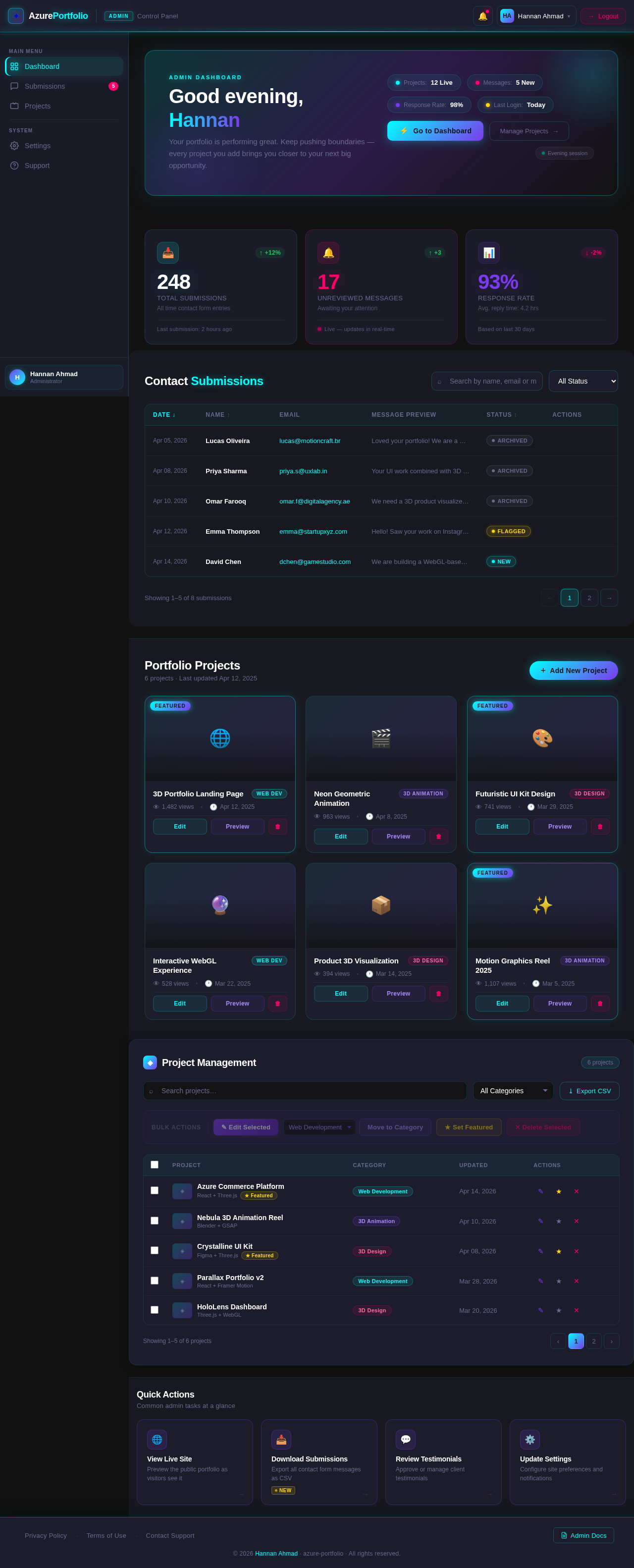 Admin design preview