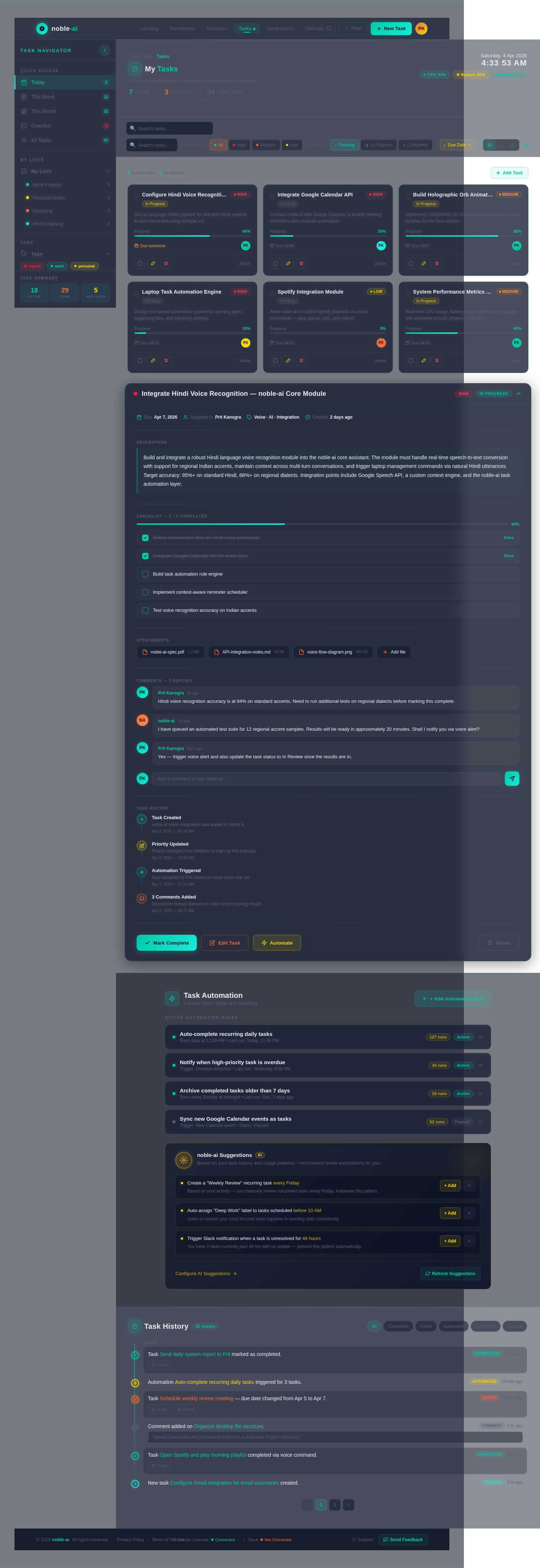 Tasks design preview
