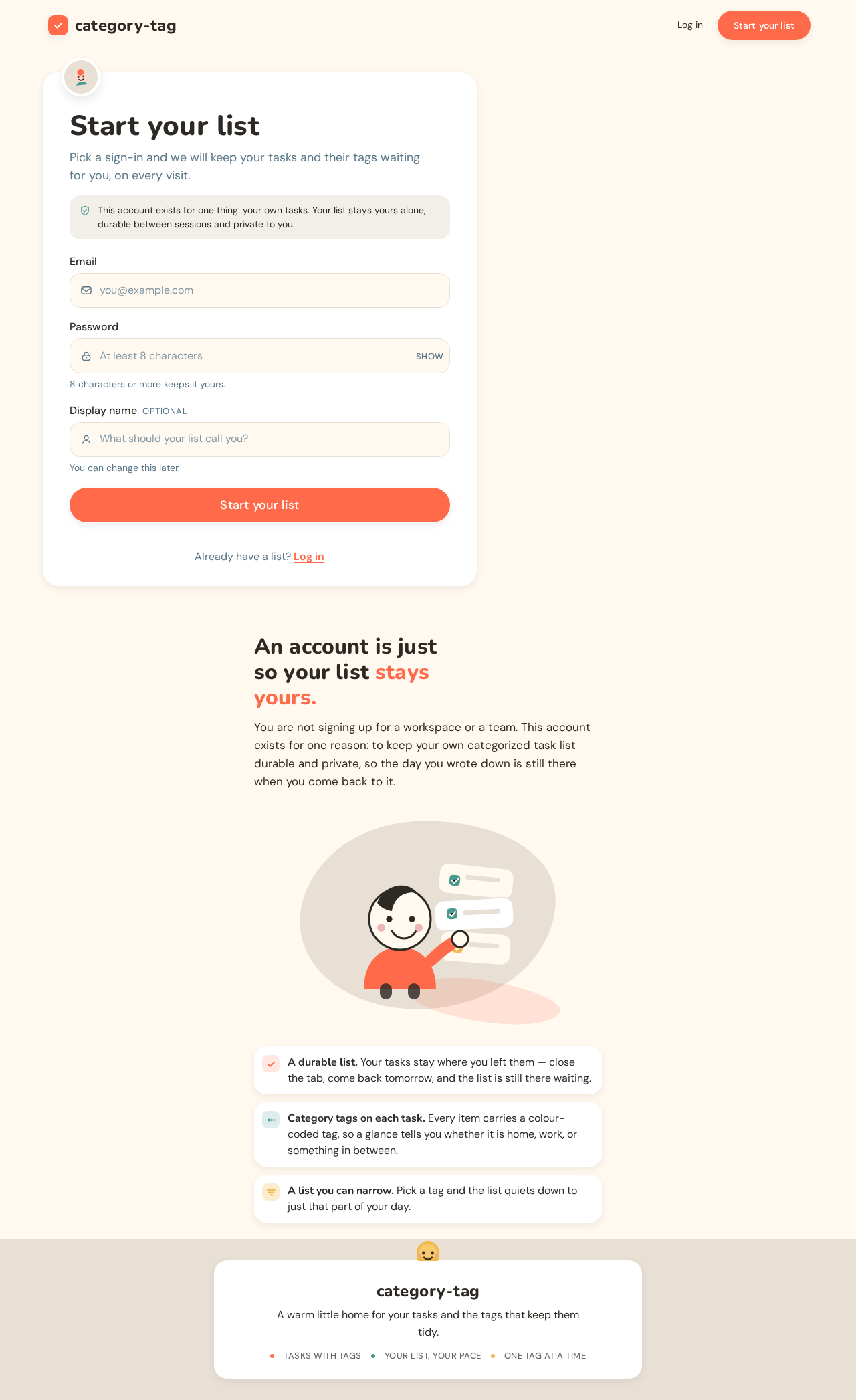 Sign Up design preview