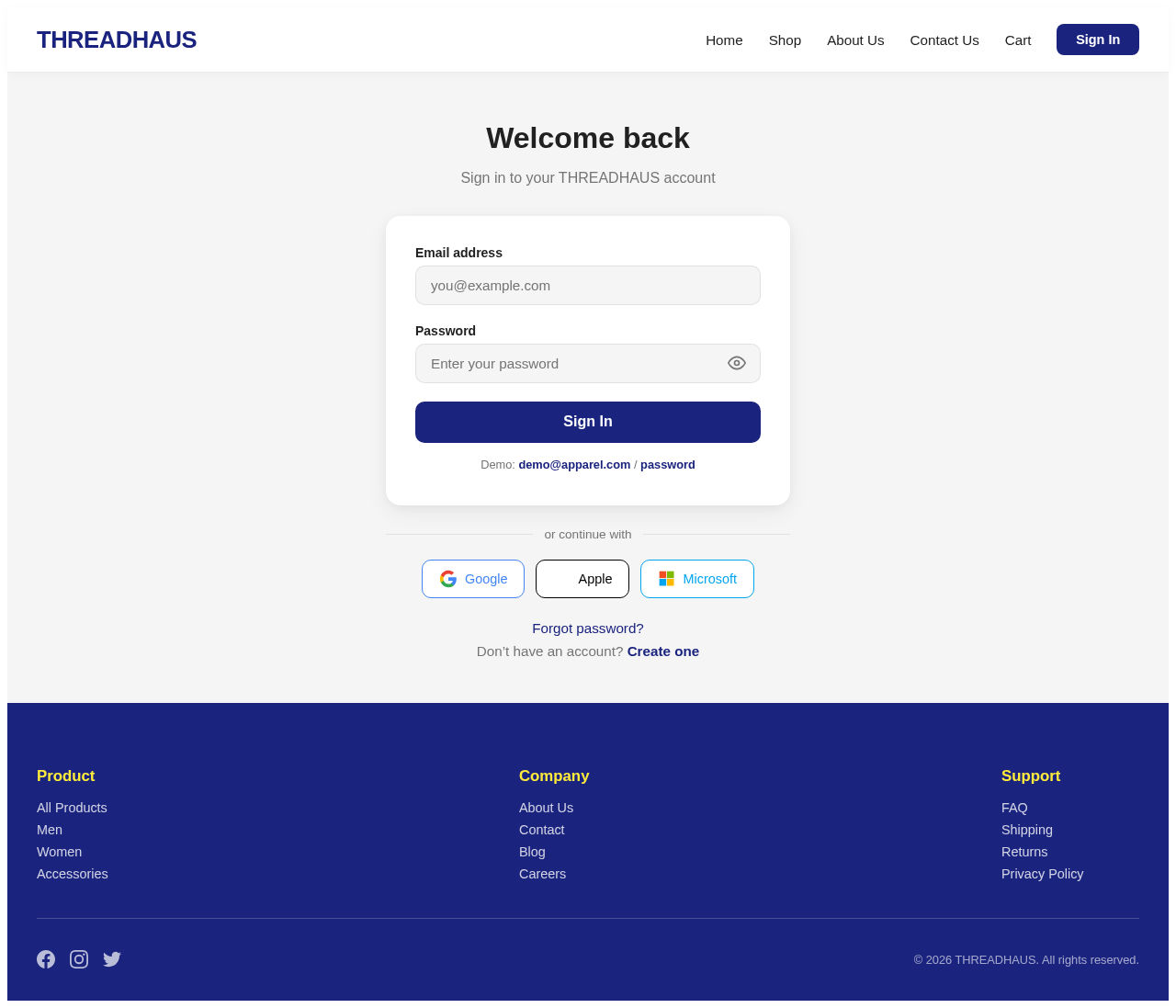 Login design preview