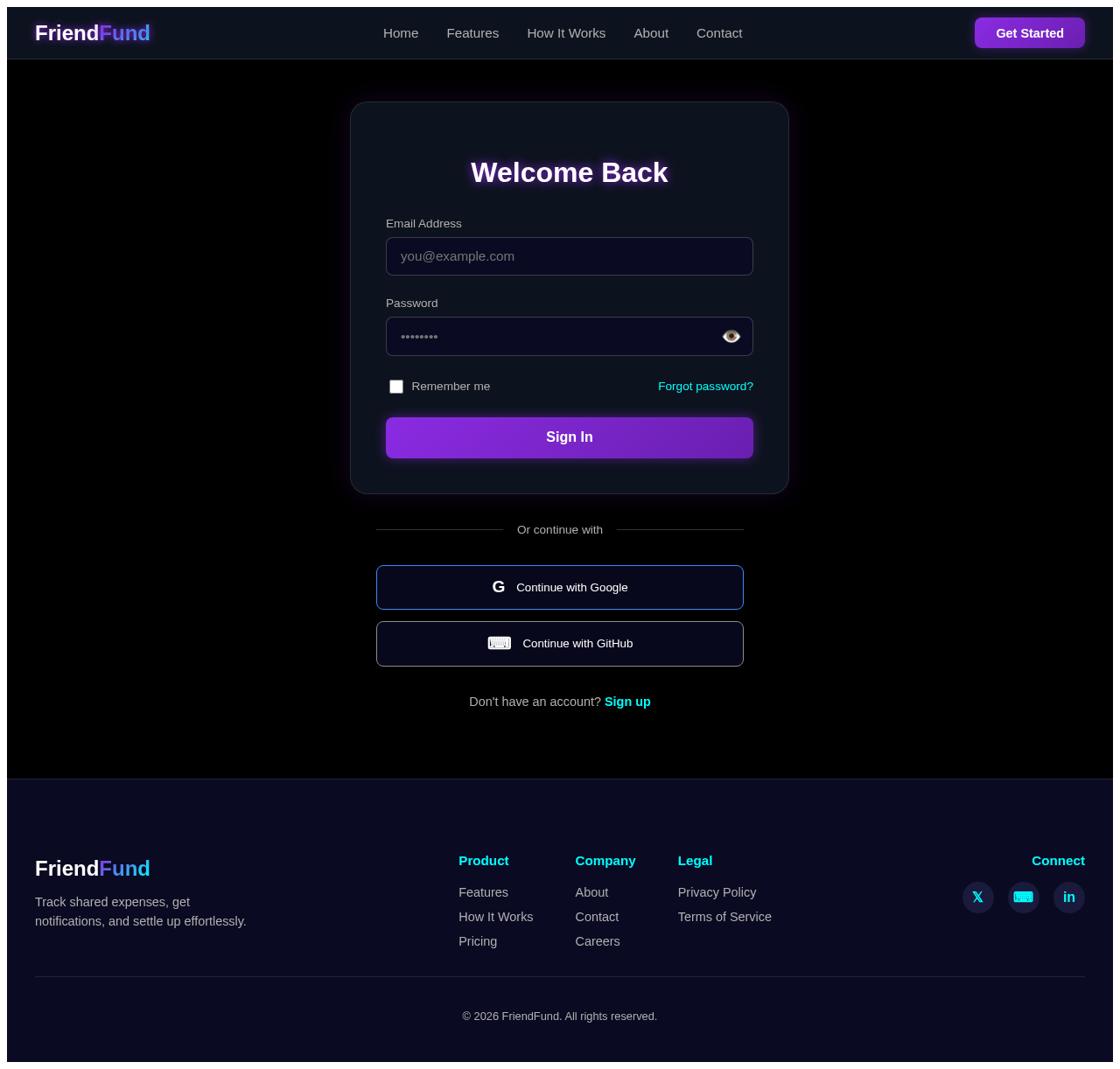 Login design preview