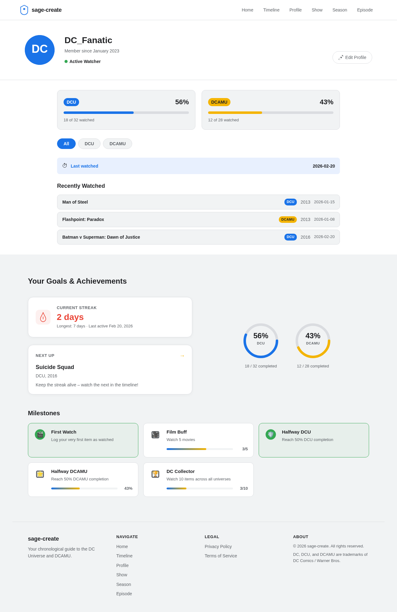 Profile design preview