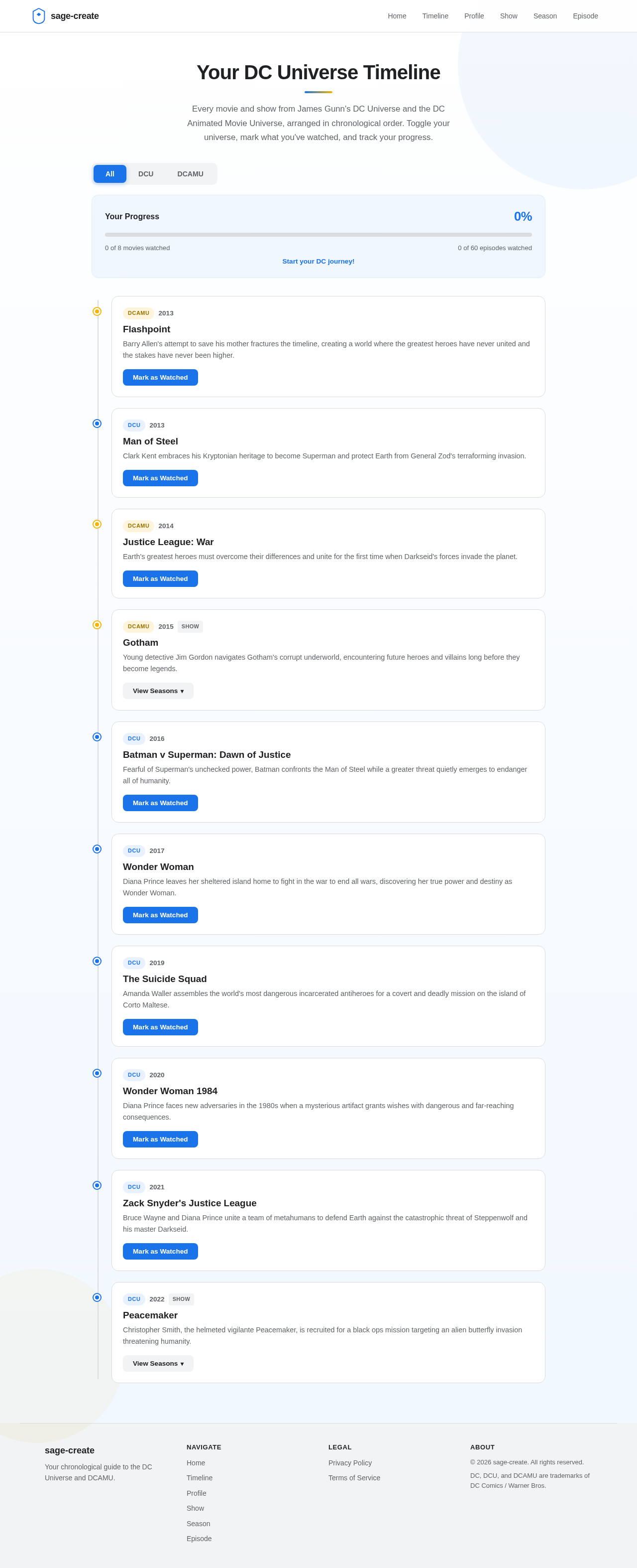 Timeline design preview