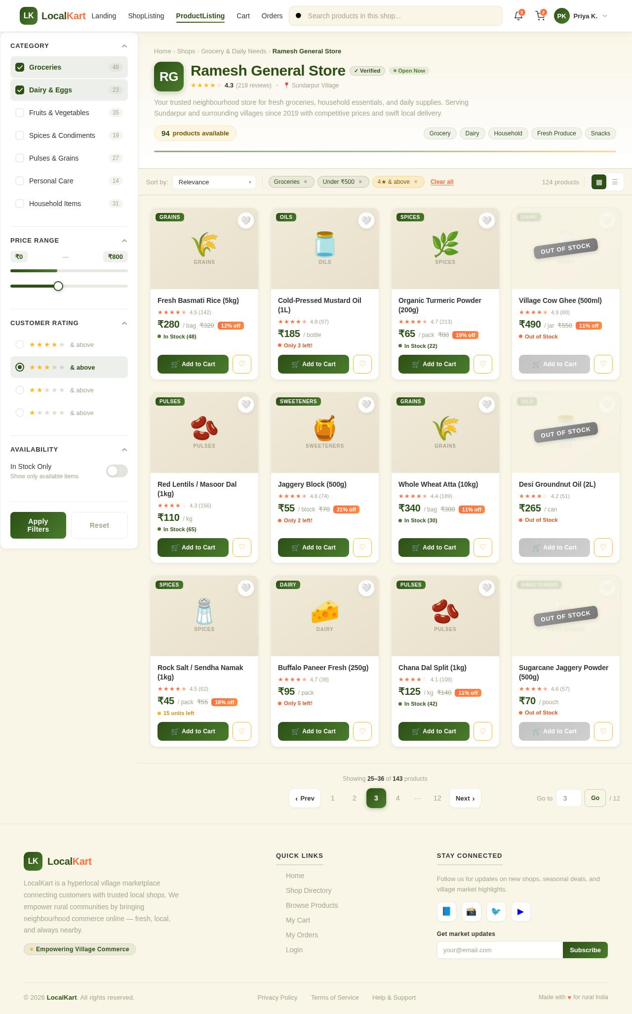 ProductListing design preview