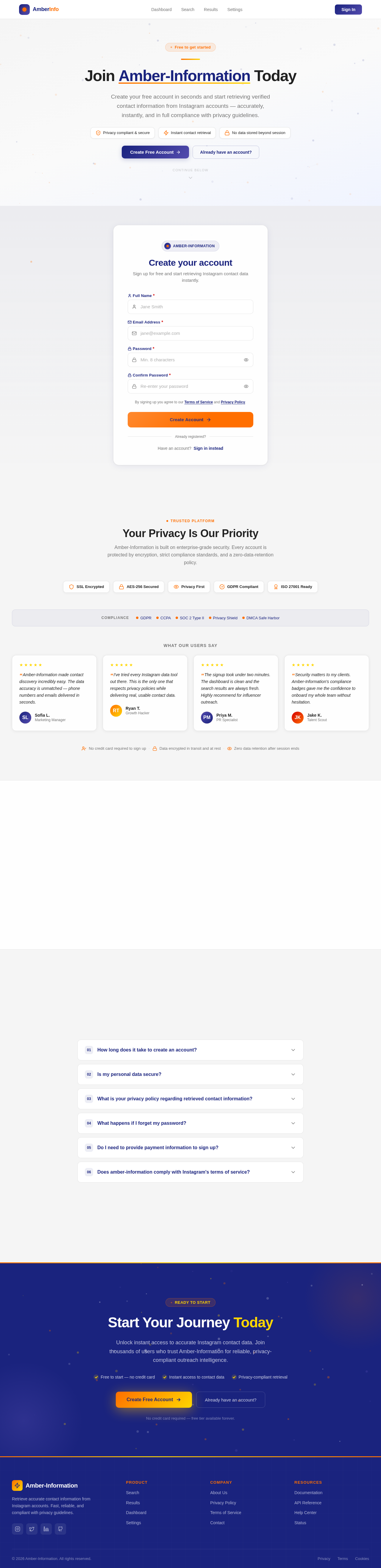Signup design preview