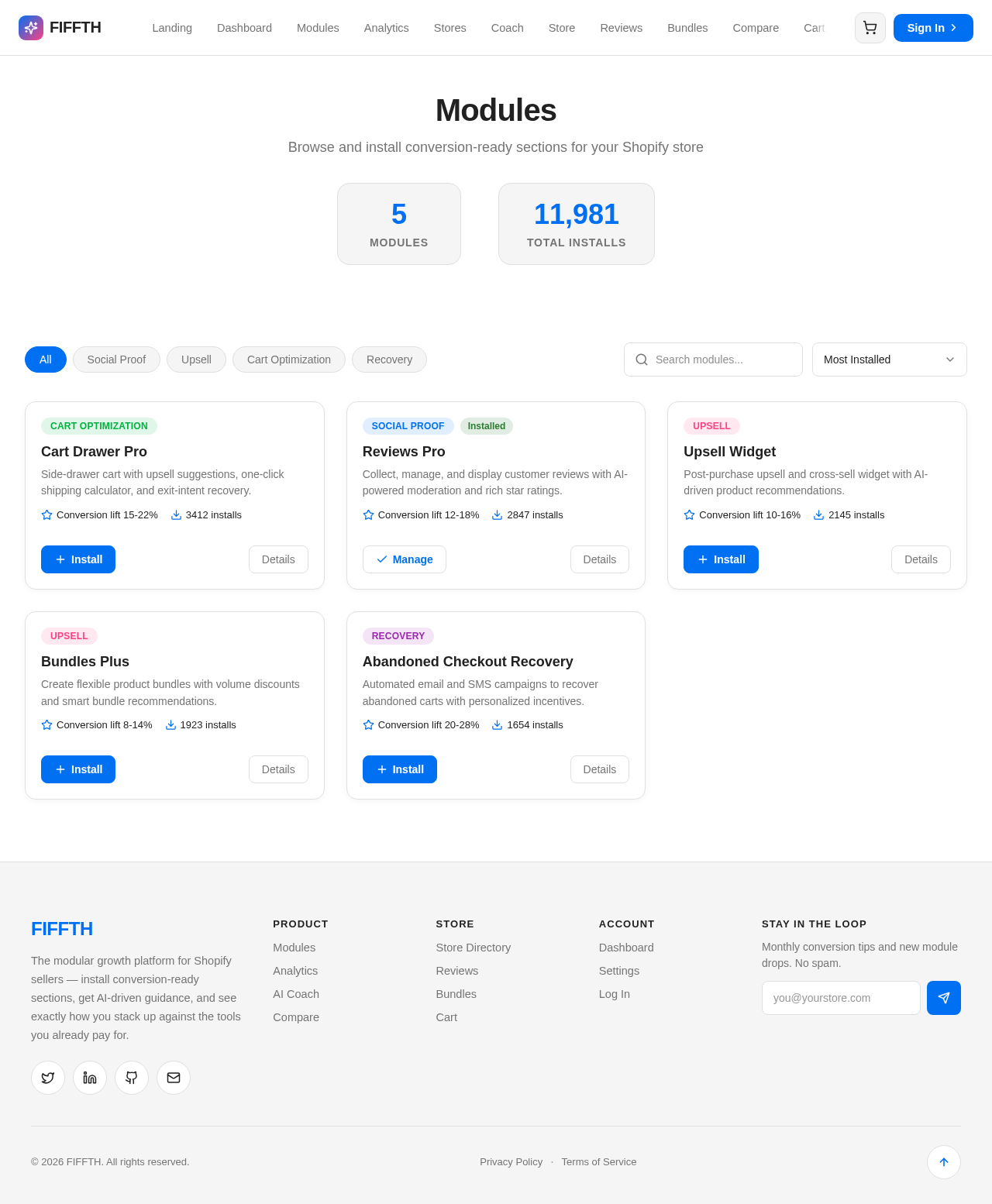 Modules design preview