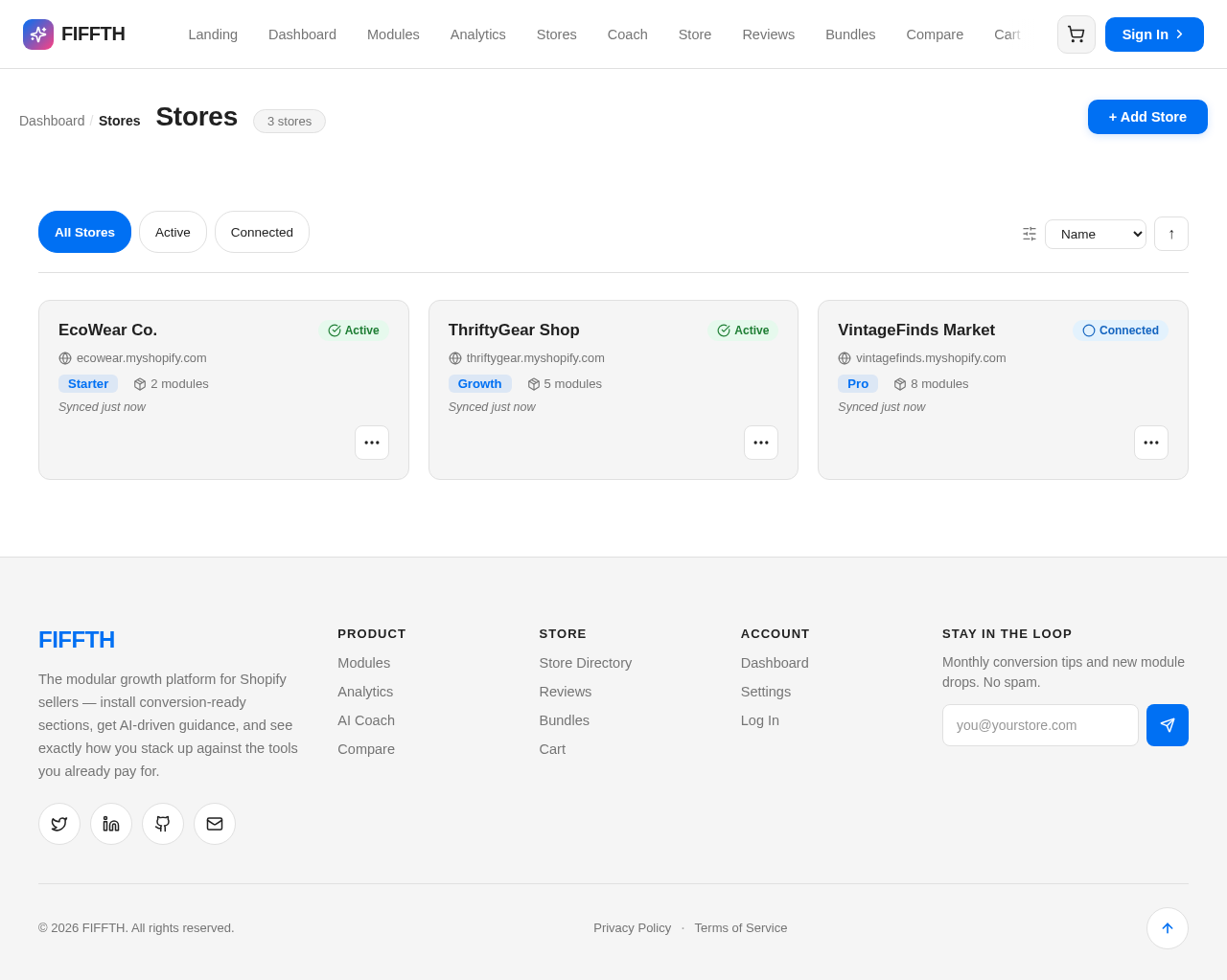 Stores design preview