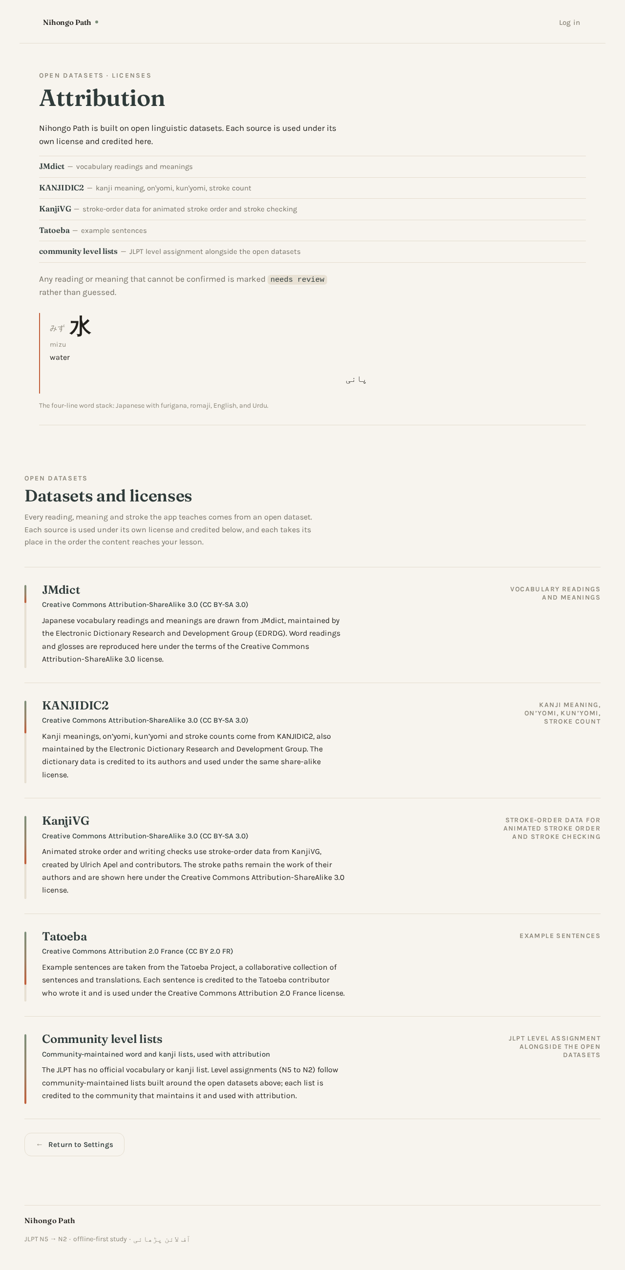 Attribution design preview