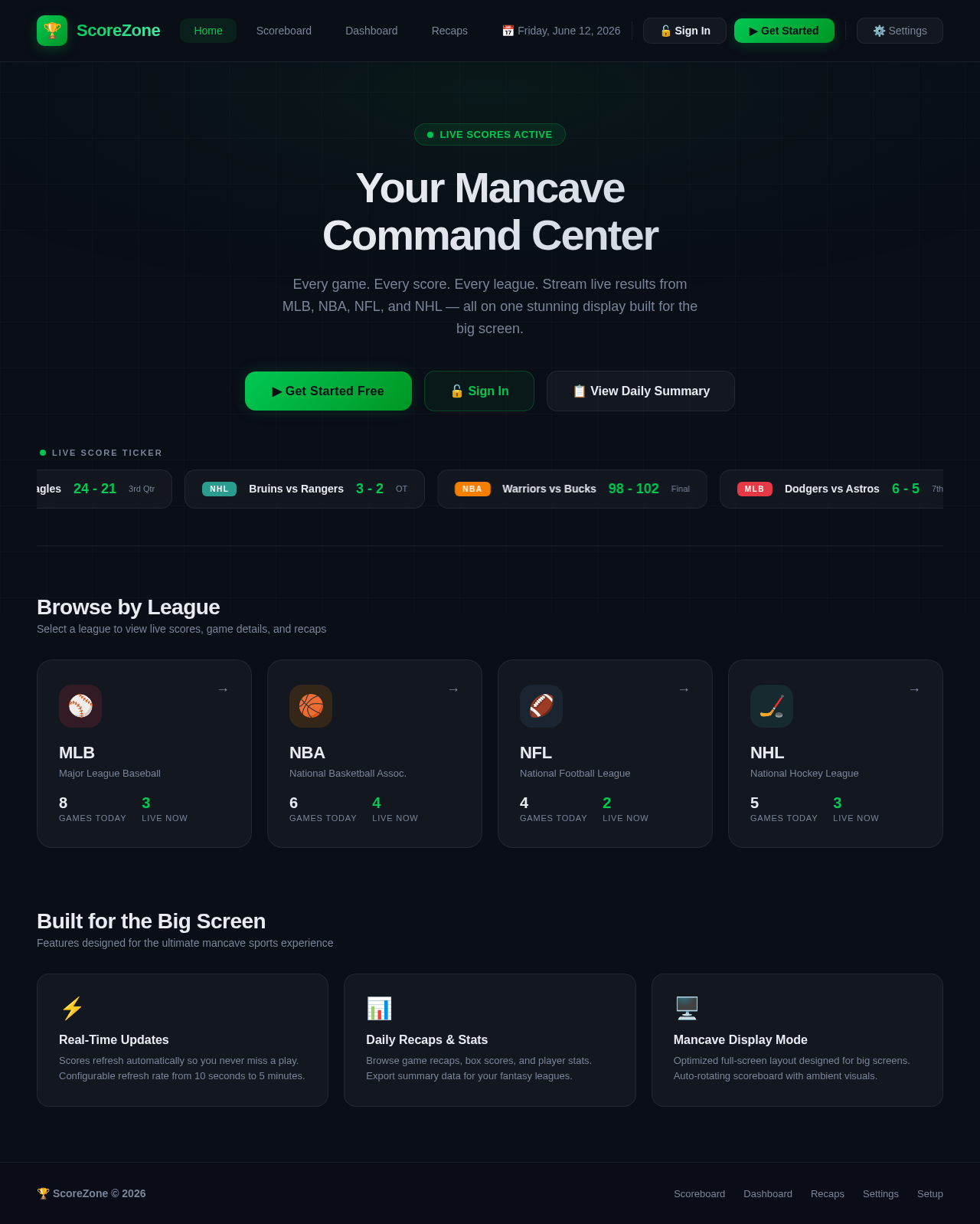 Landing design preview