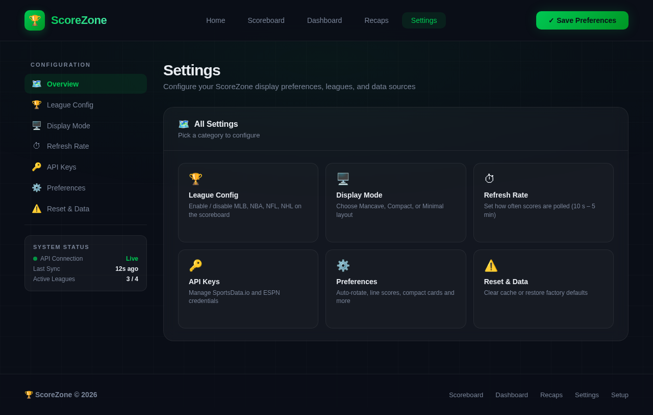 Settings design preview