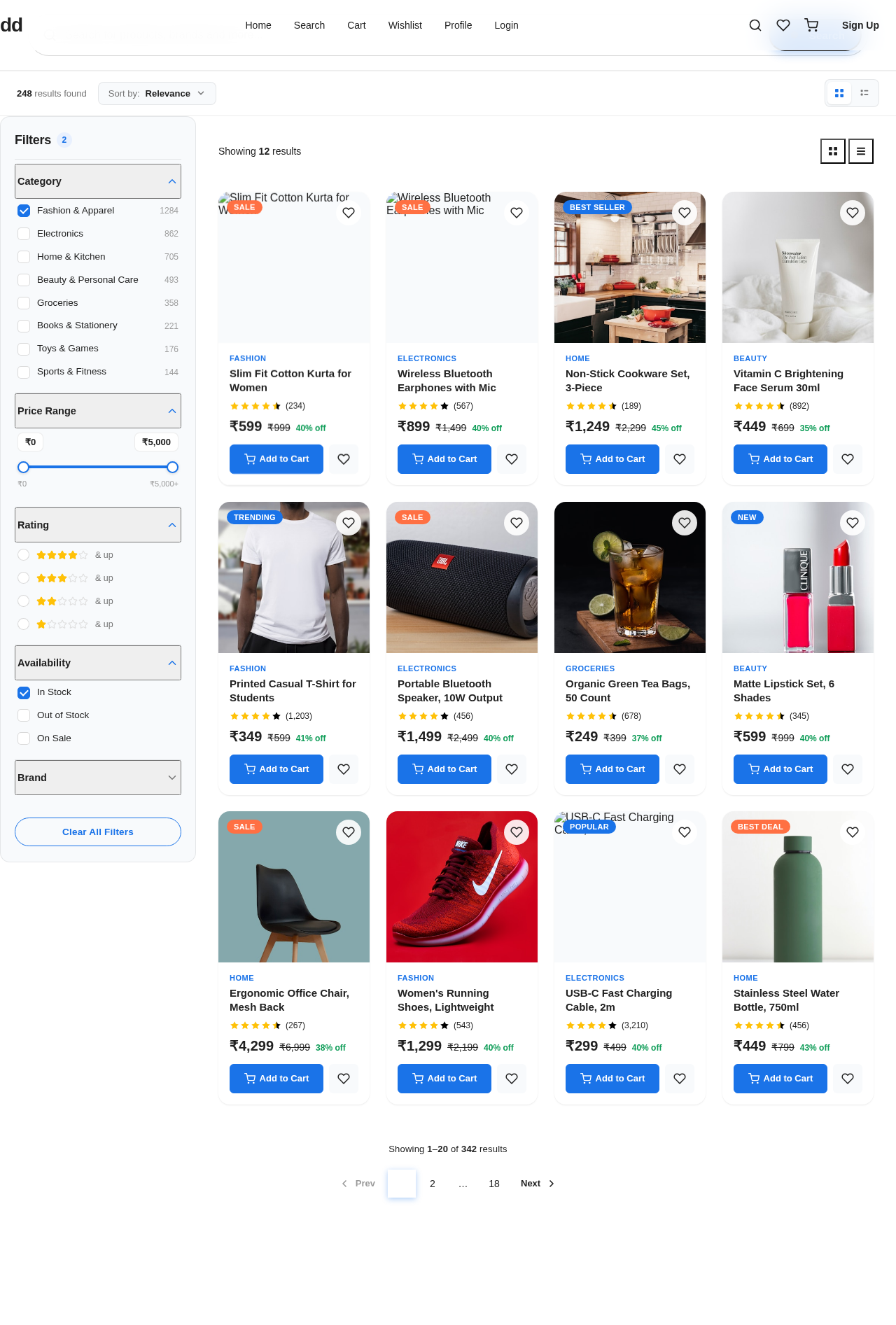 Search design preview