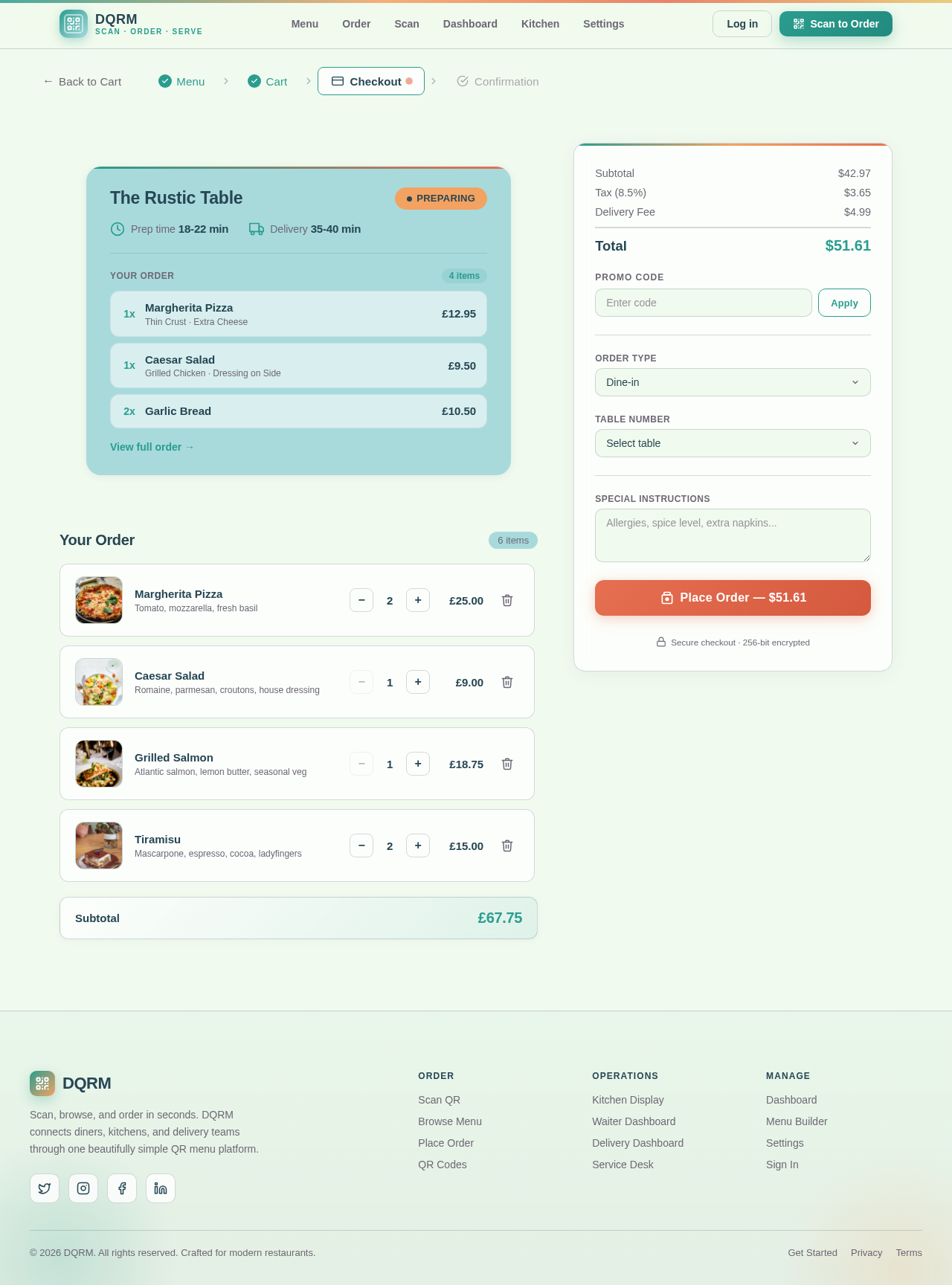Order design preview