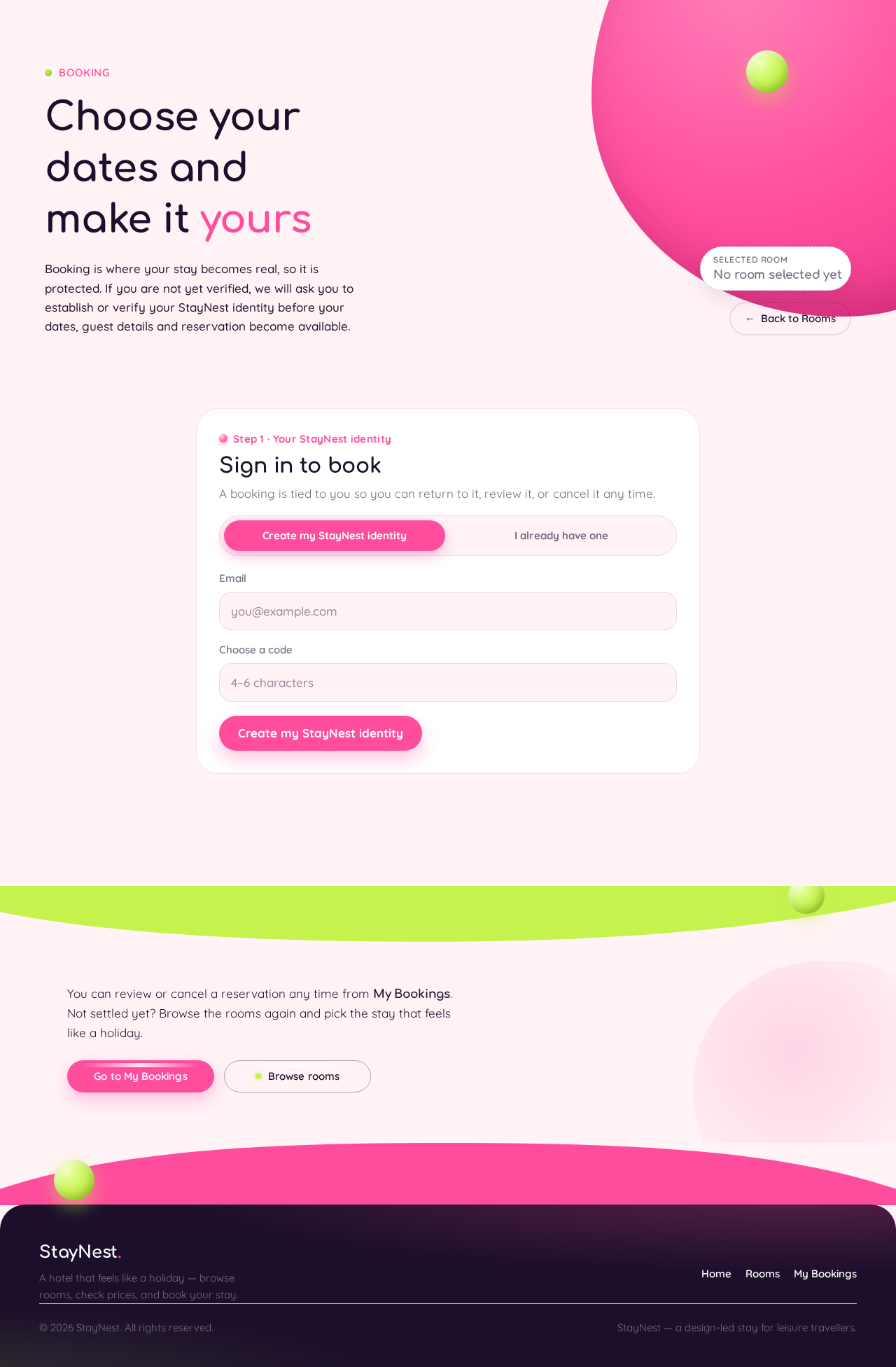 Booking design preview