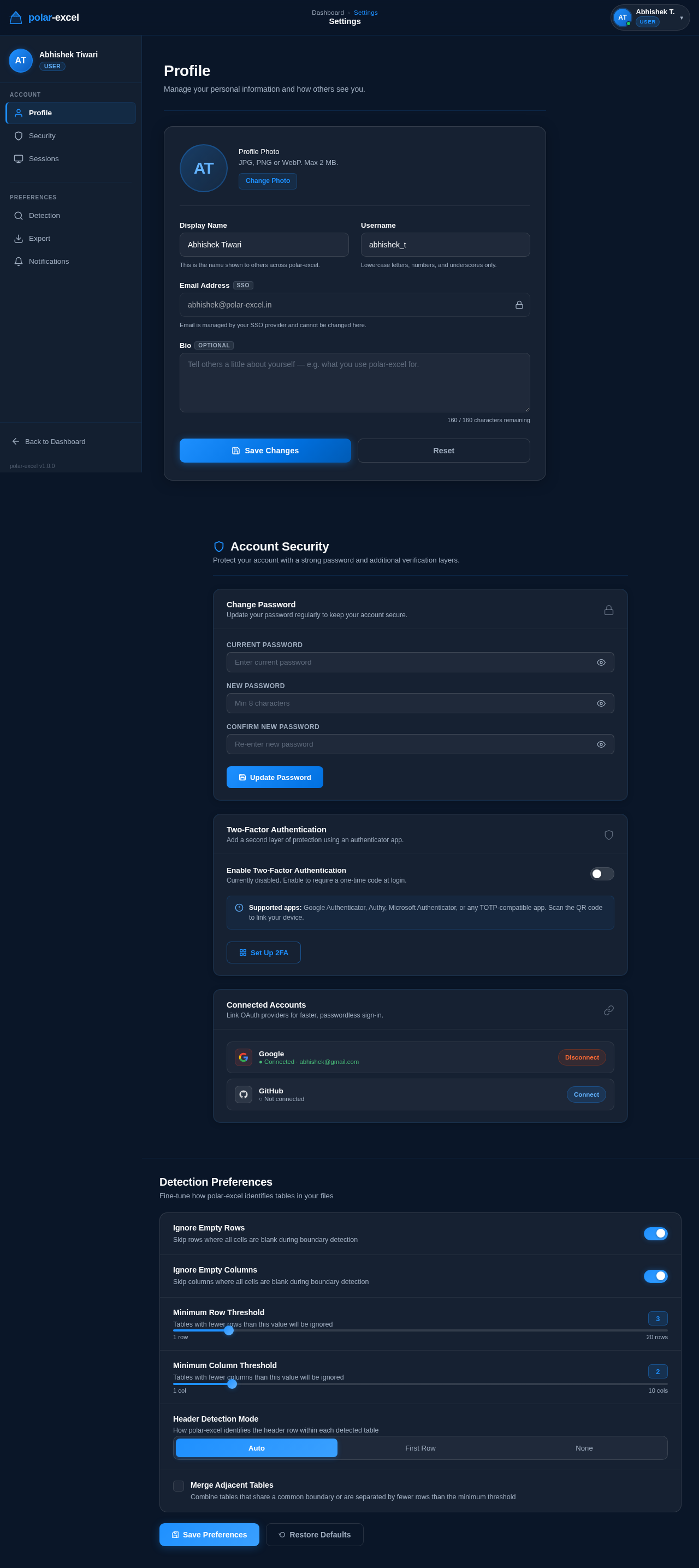 Settings design preview