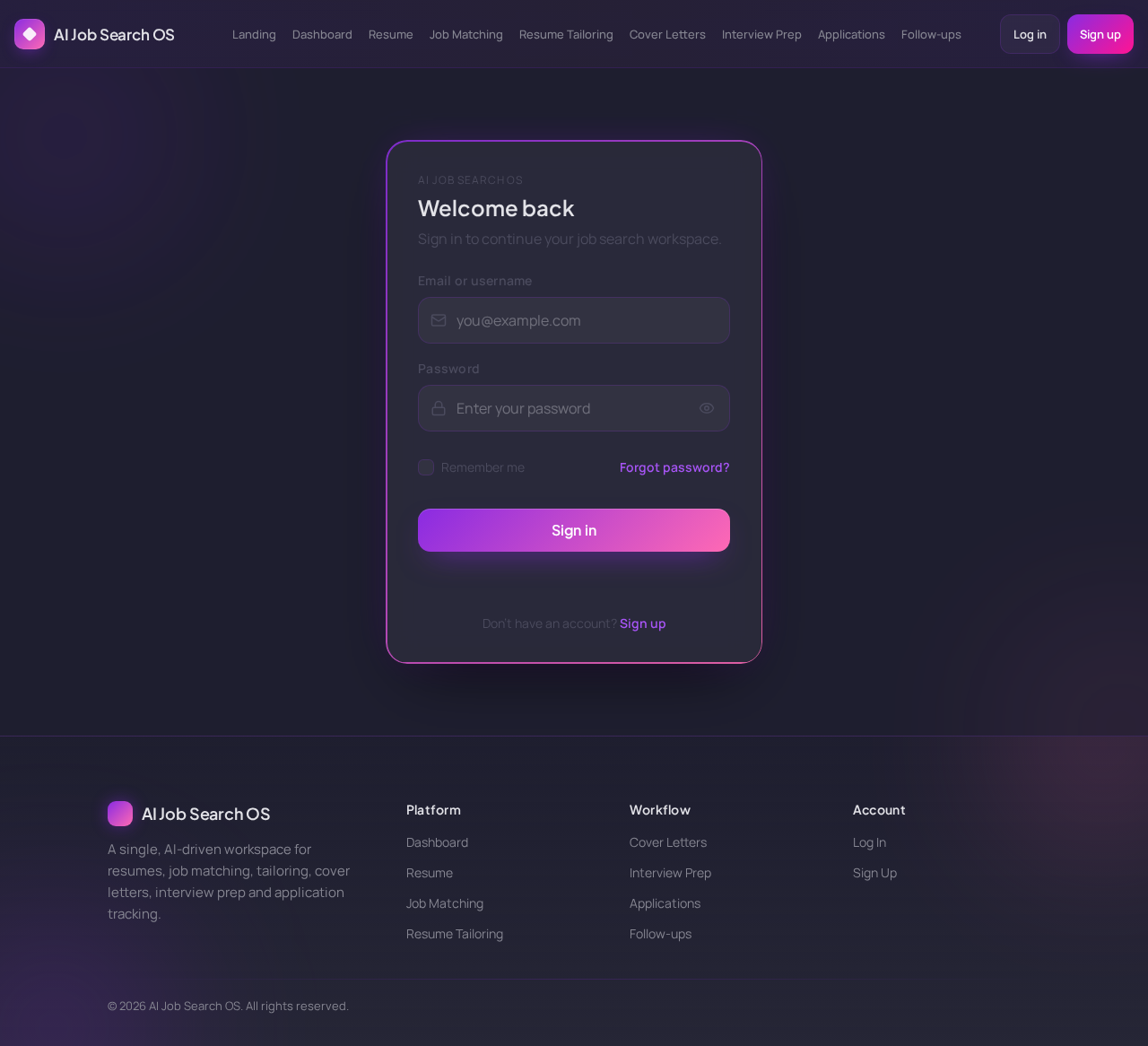 Login design preview