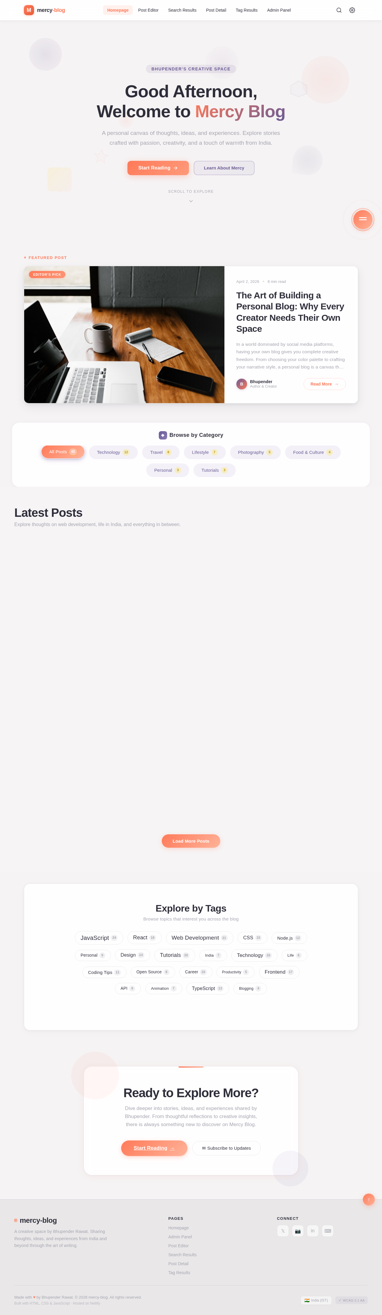 Homepage design preview