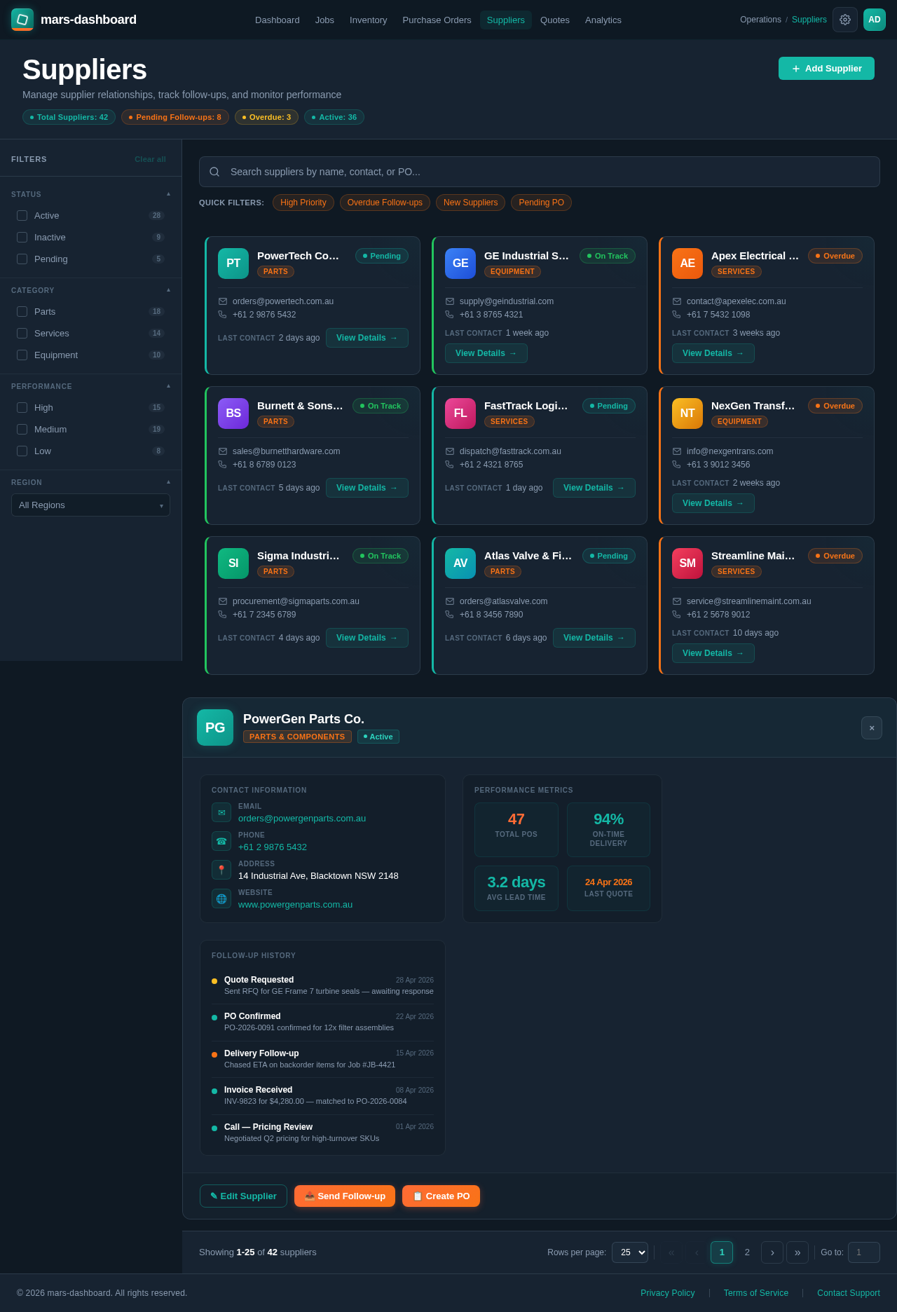 Suppliers design preview
