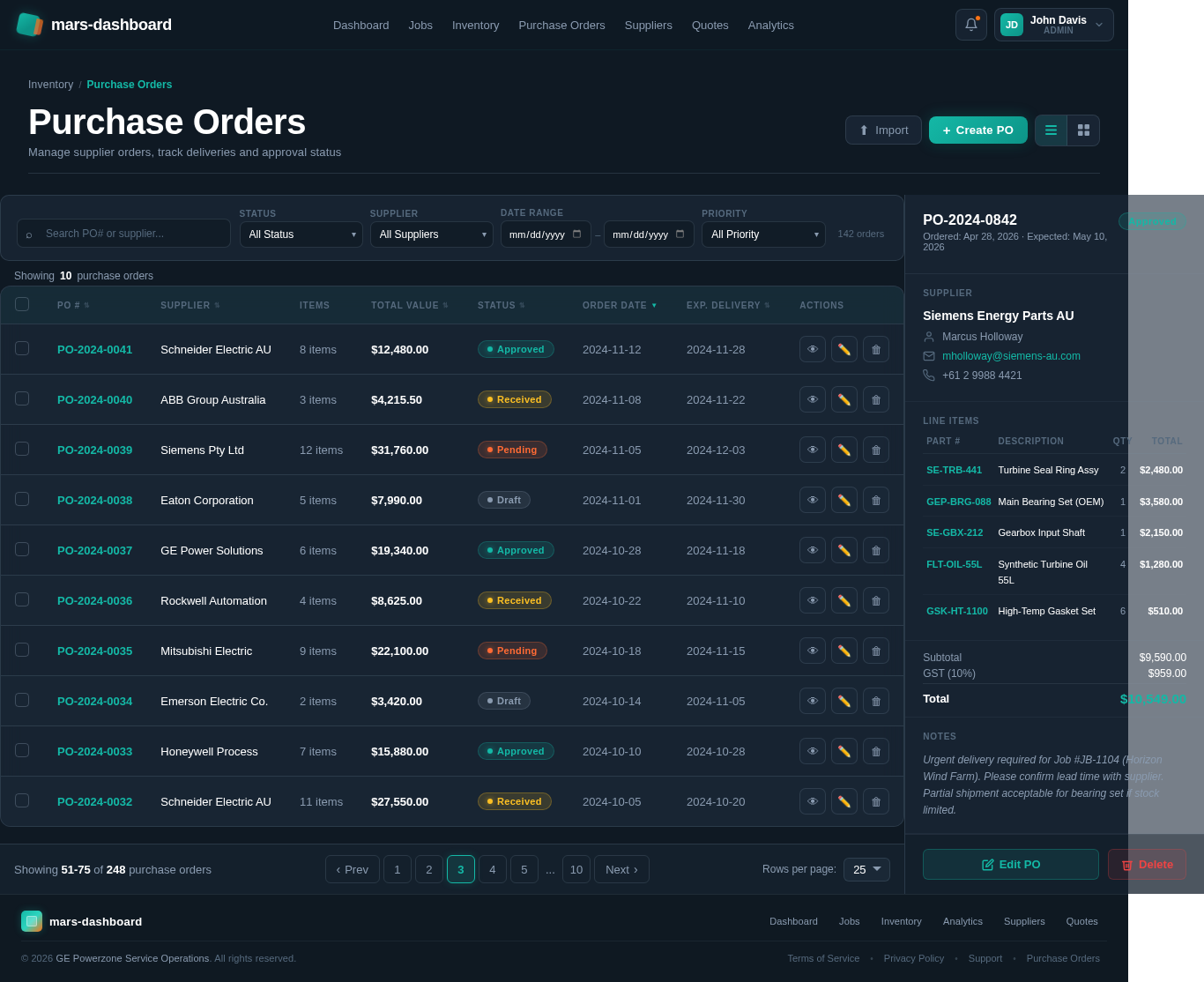 PurchaseOrders design preview