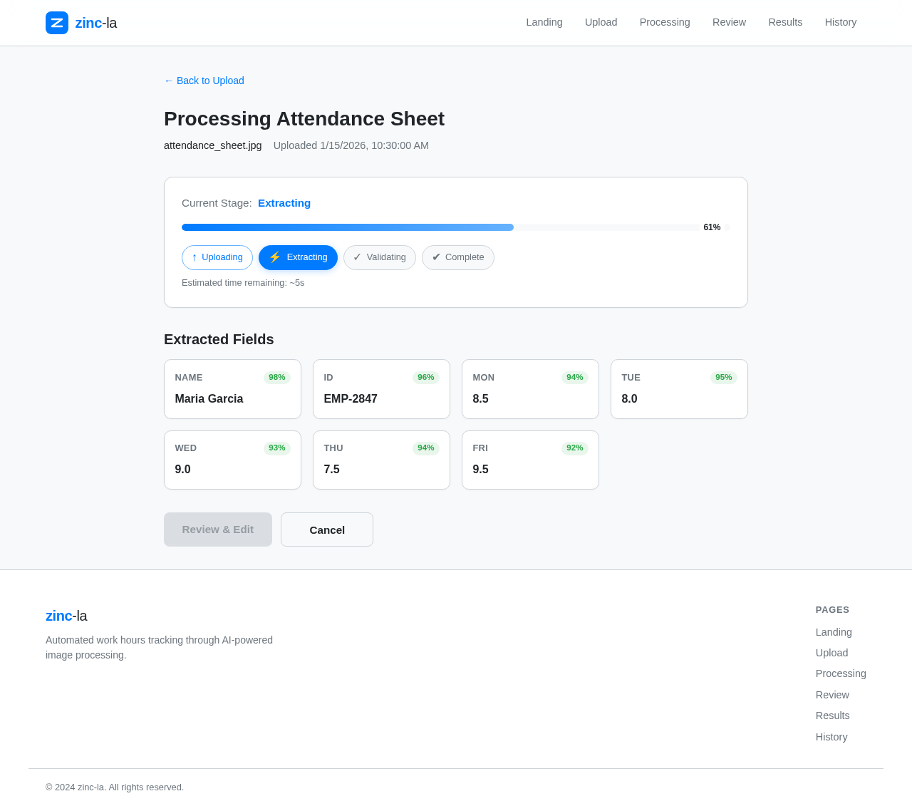 Processing design preview