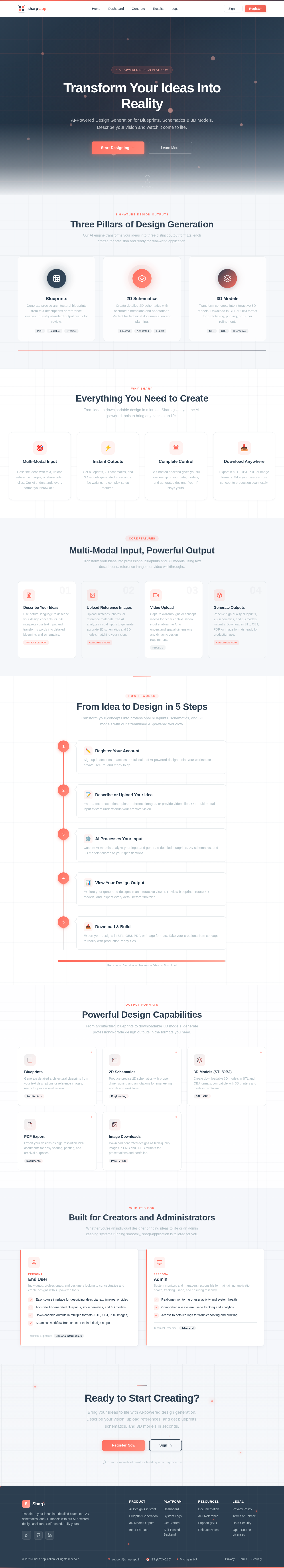 Landing design preview