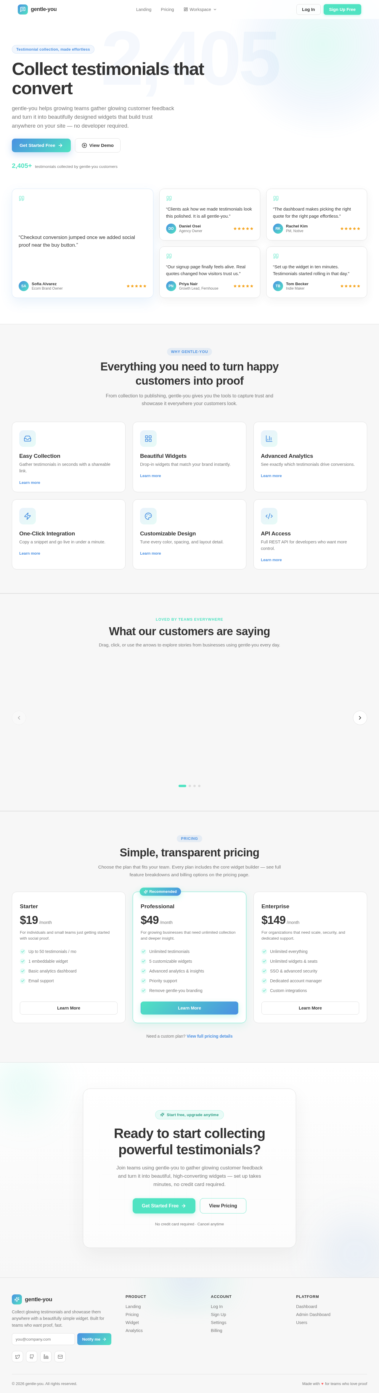 Landing design preview