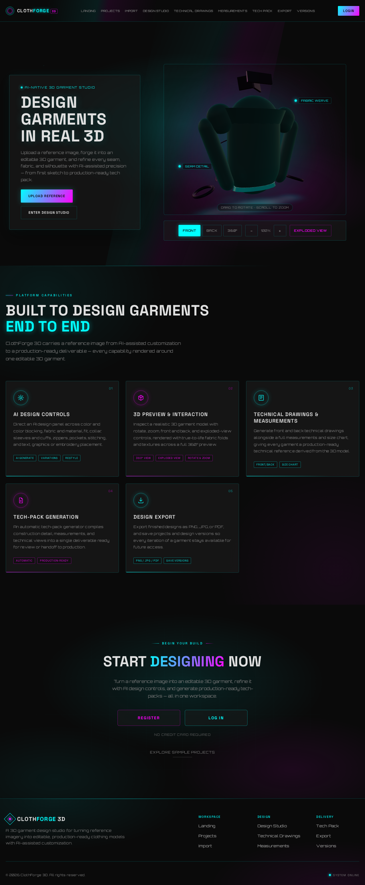 Landing design preview