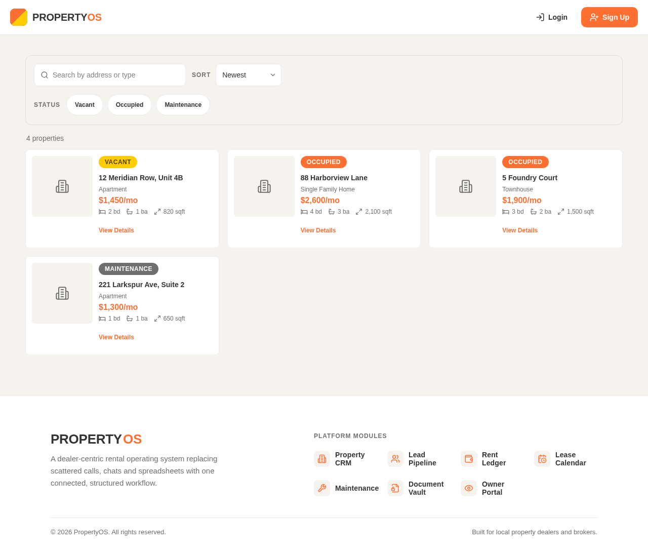 Properties design preview