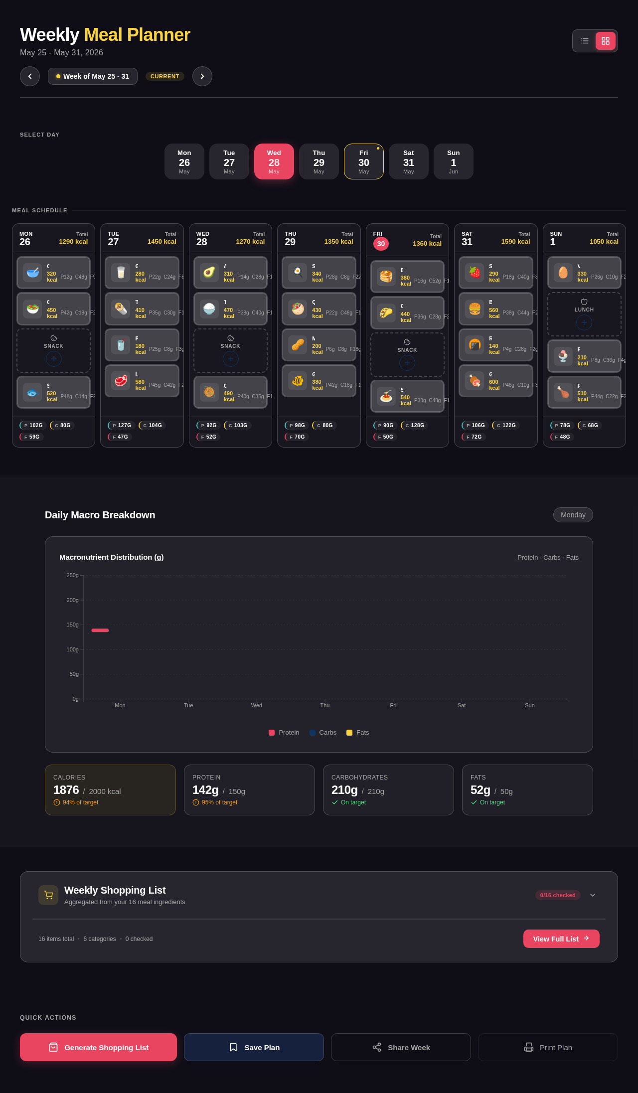 WeeklyPlanner design preview