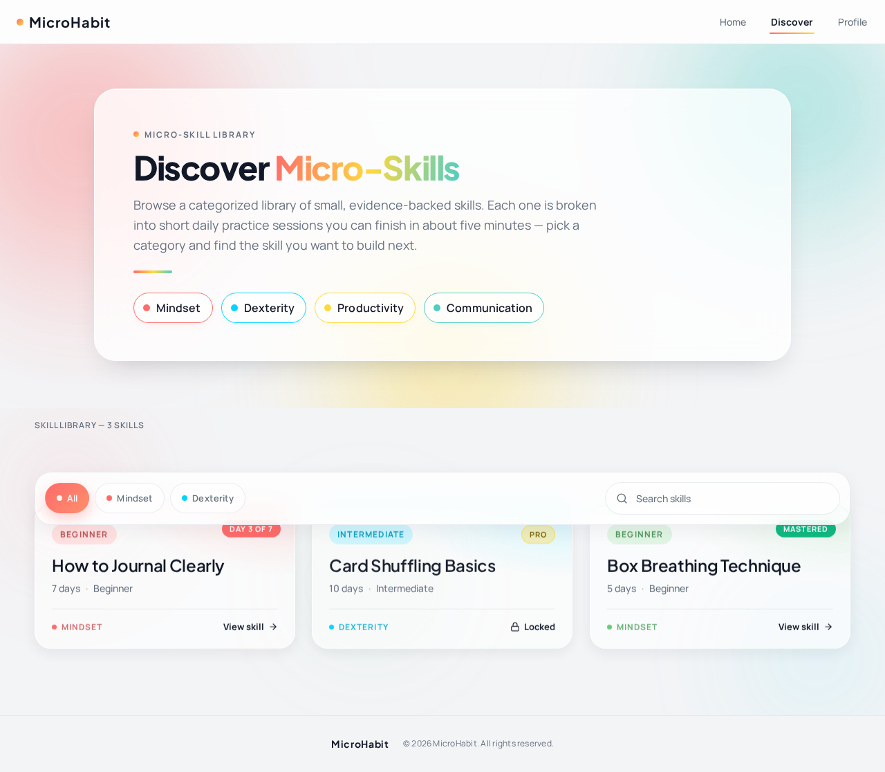 Discover design preview